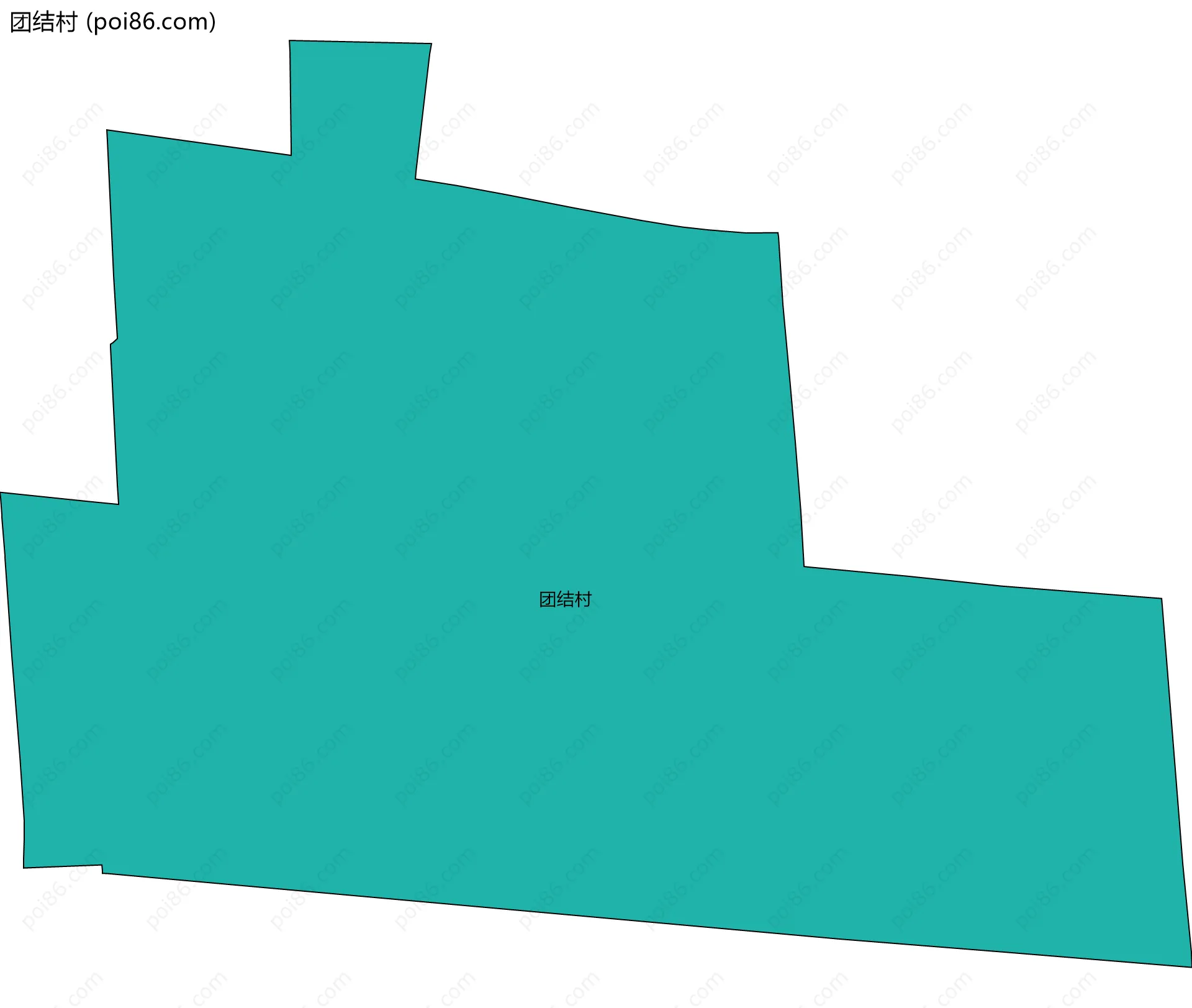 团结村边界地图