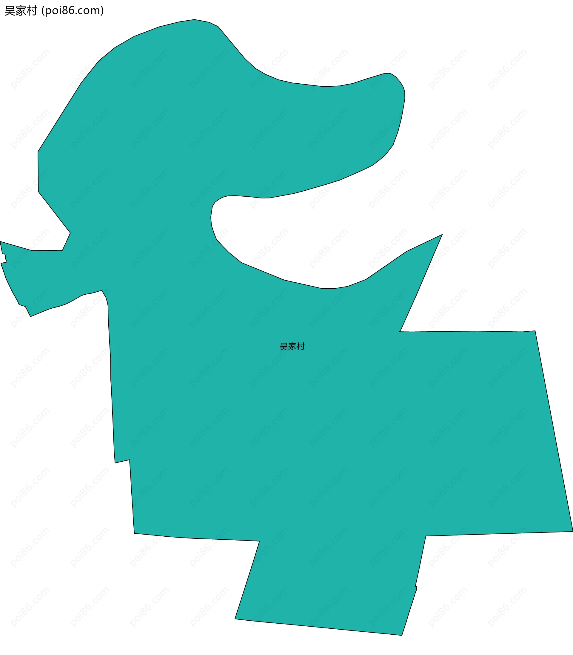 吴家村边界地图