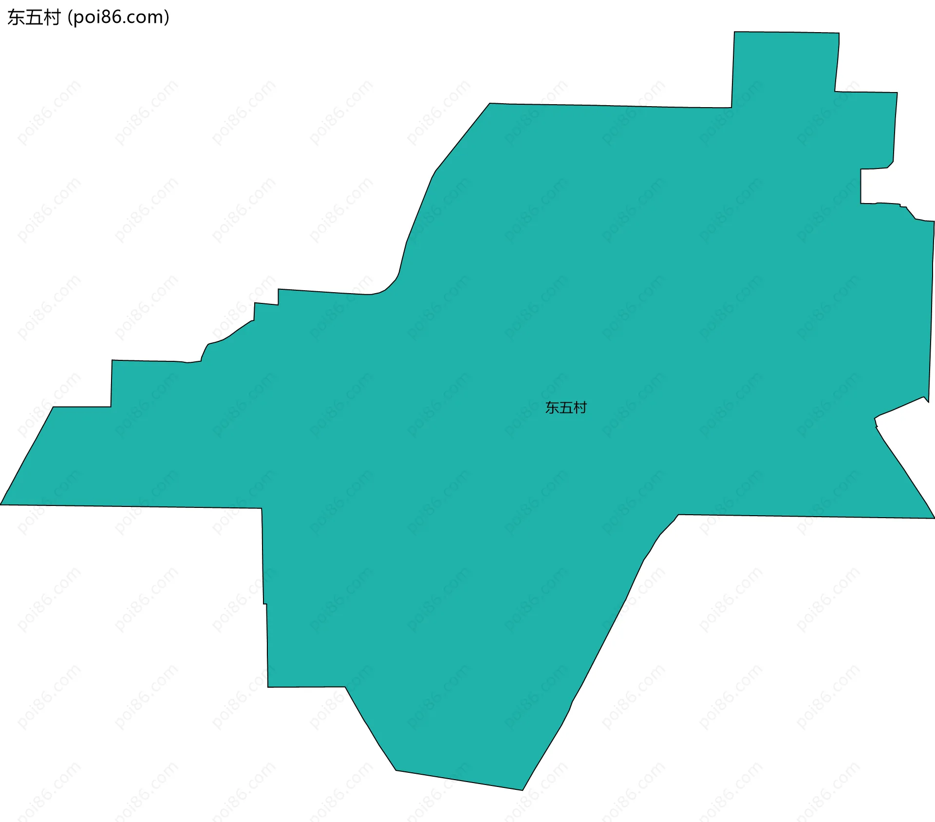 东五村边界地图