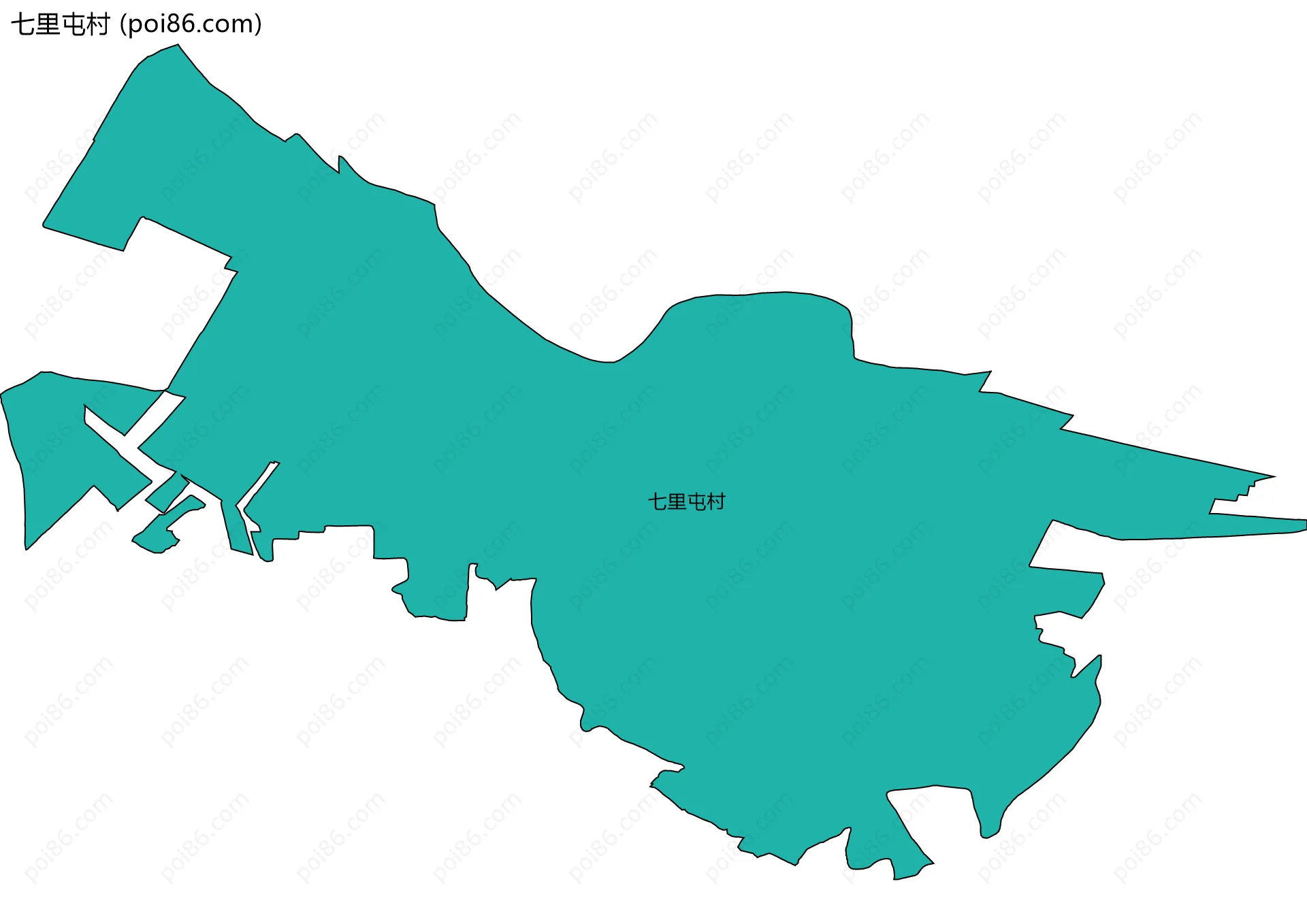 七里屯村边界地图