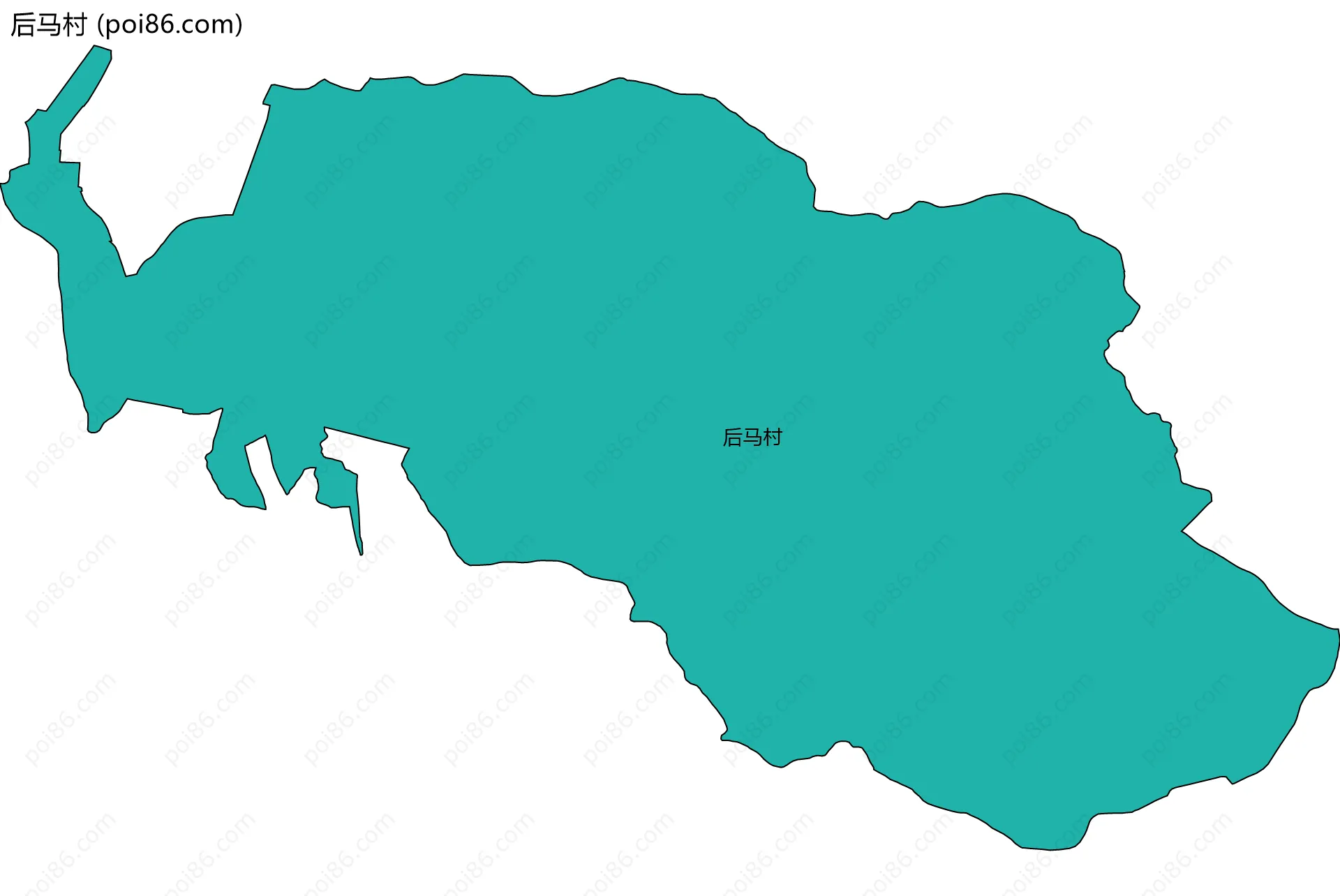 后马村边界地图