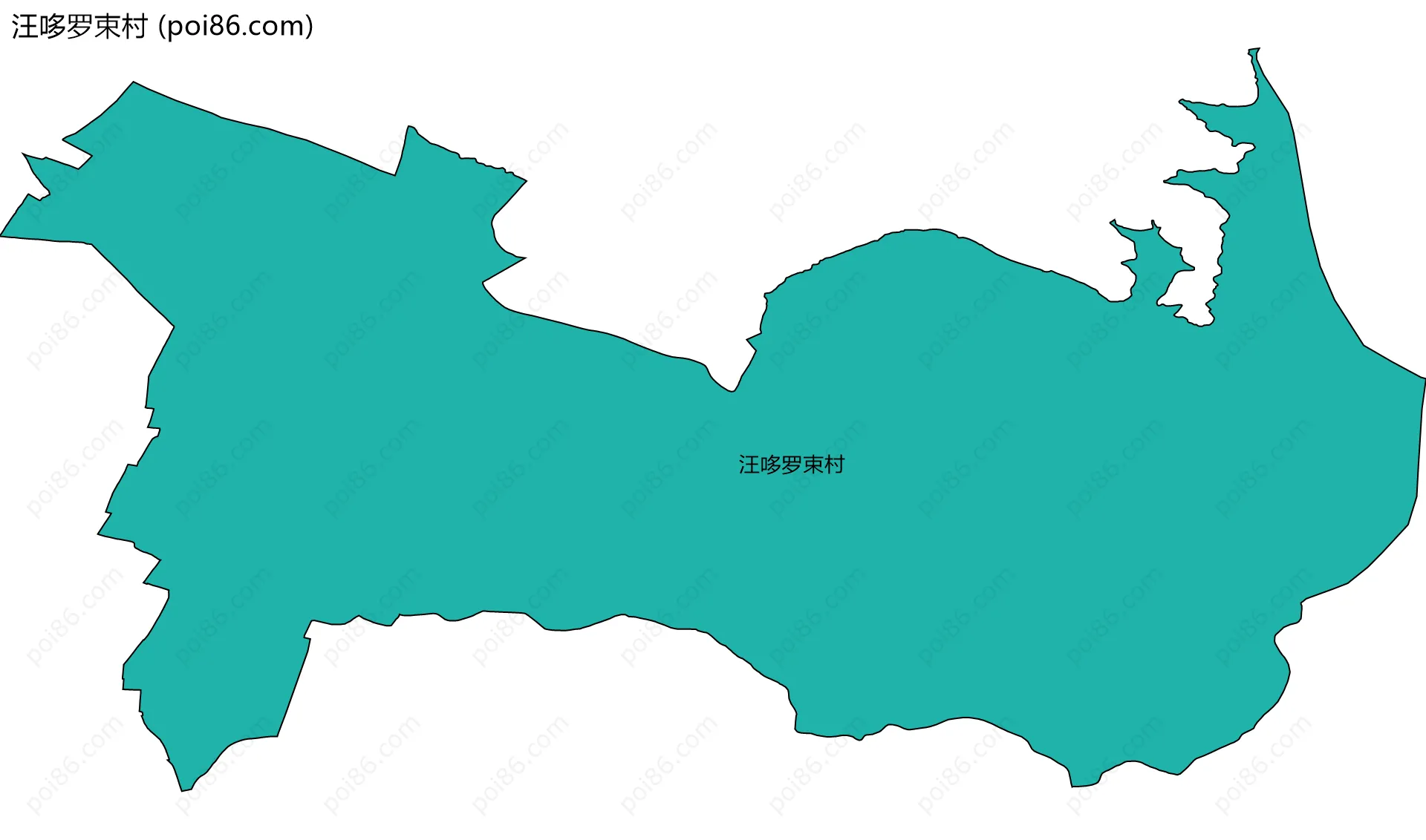 汪哆罗束村边界地图