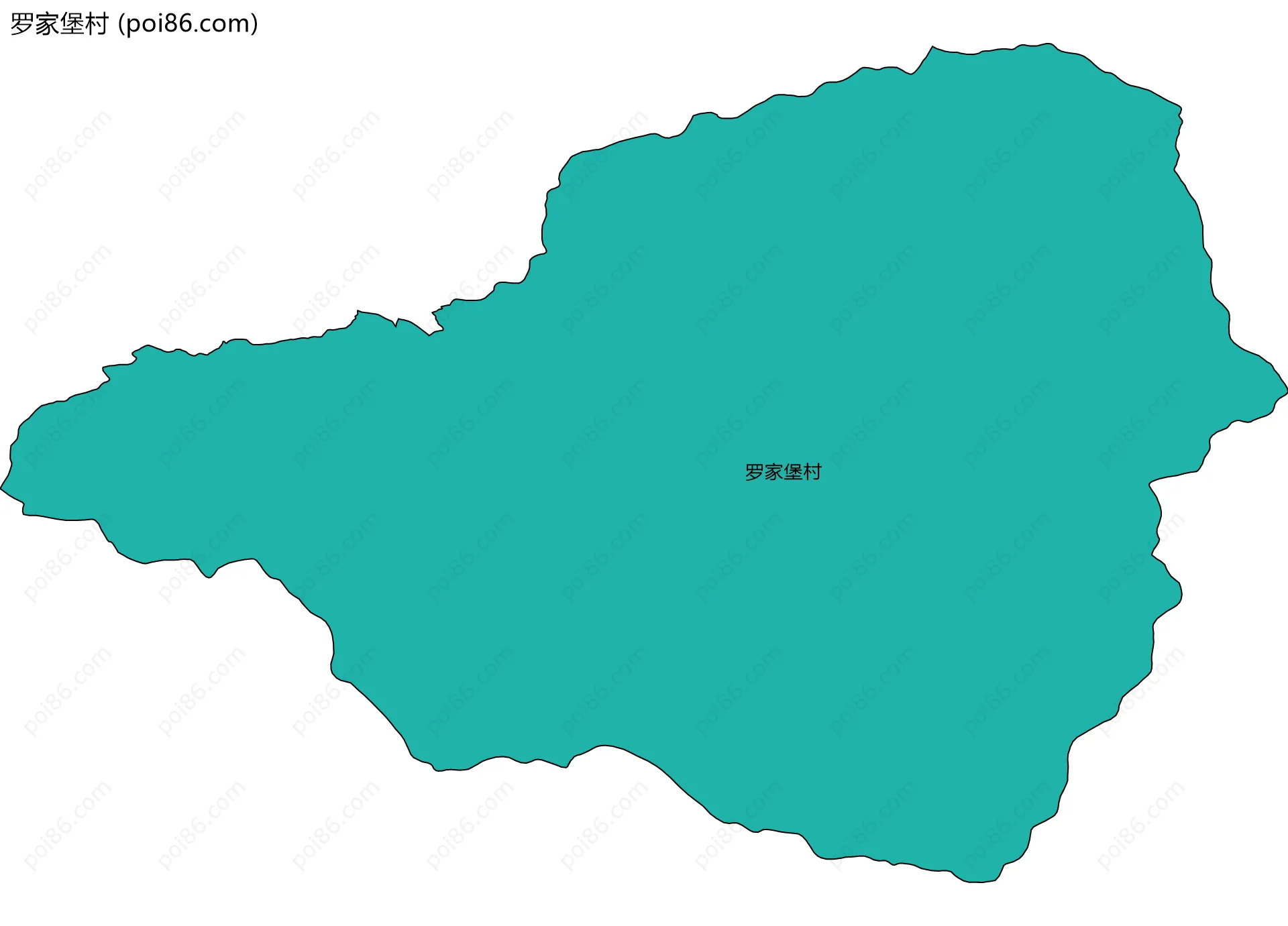 罗家堡村边界地图