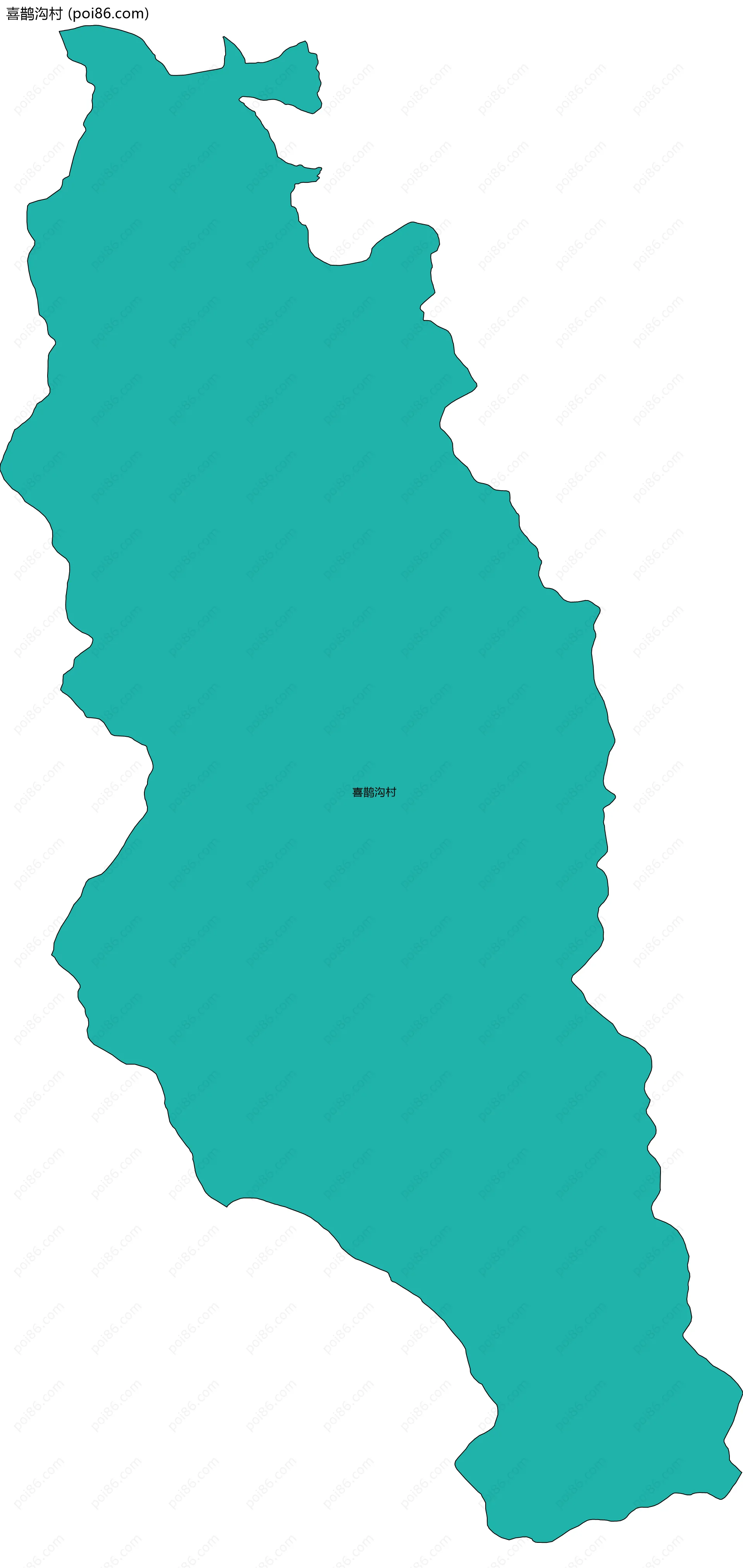 喜鹊沟村边界地图