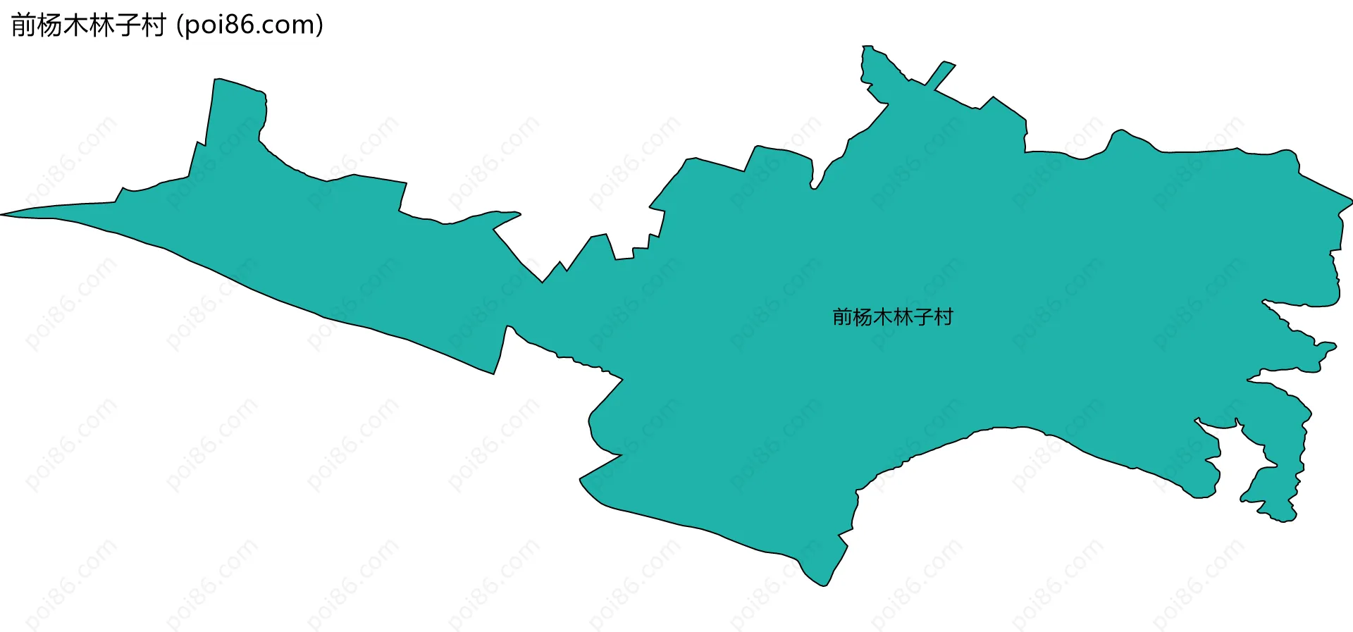 前杨木林子村边界地图
