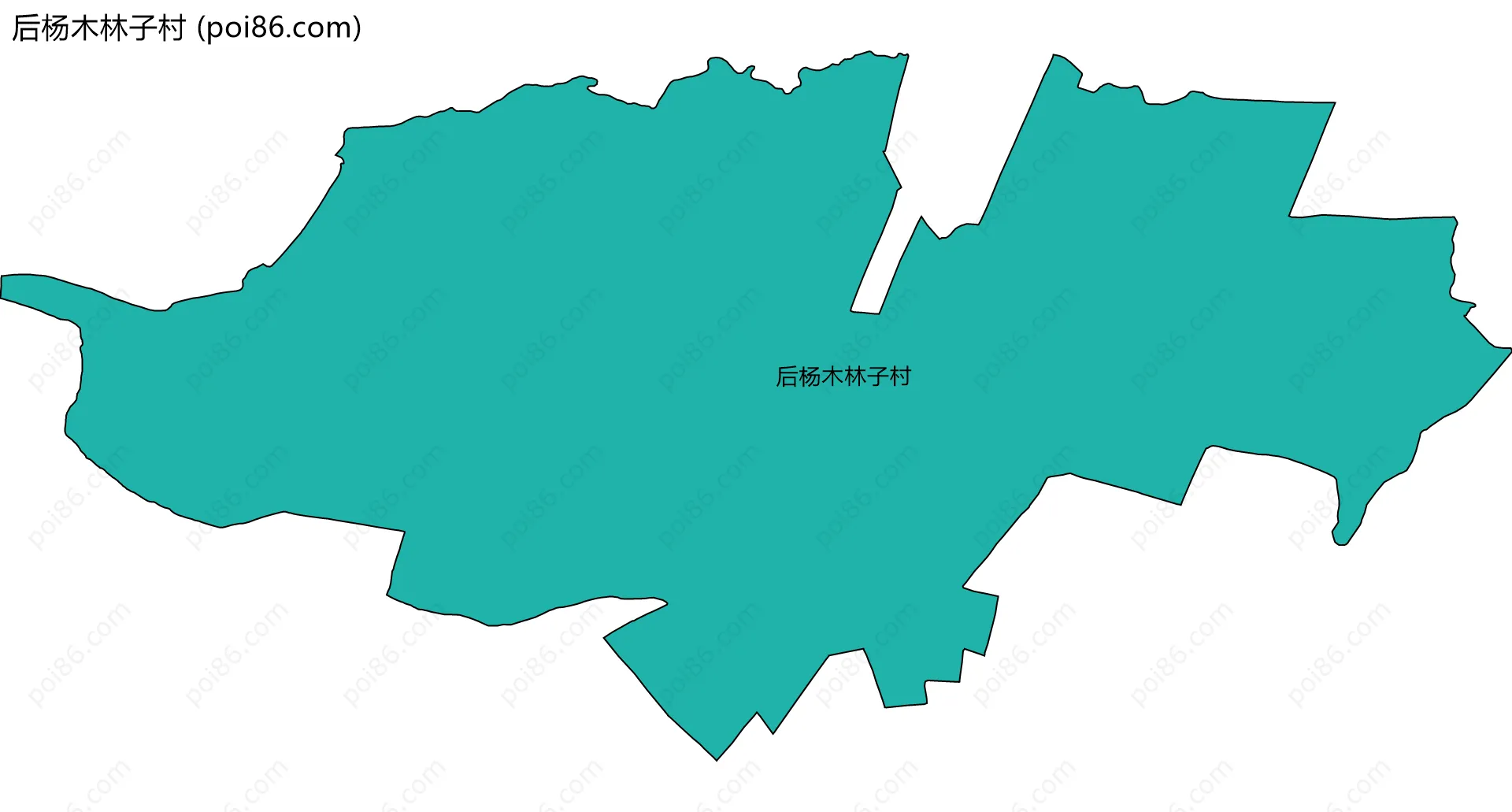 后杨木林子村边界地图