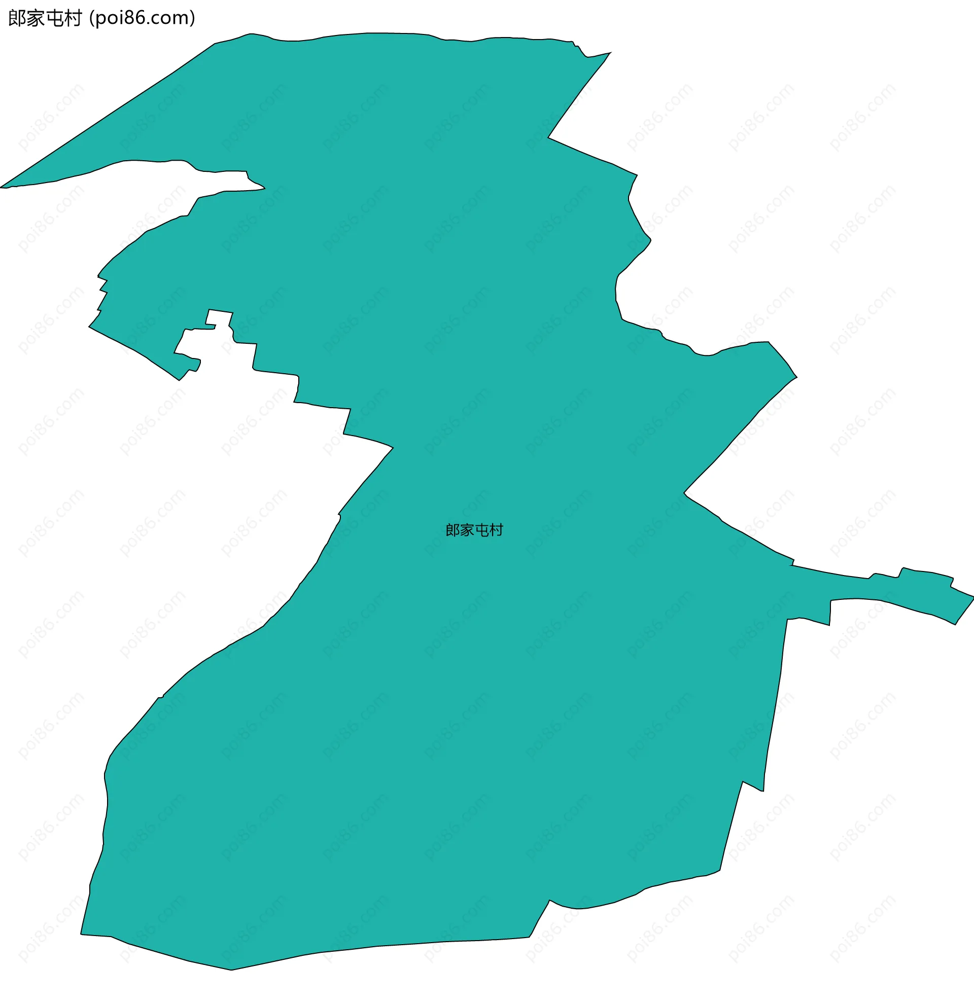 郎家屯村边界地图