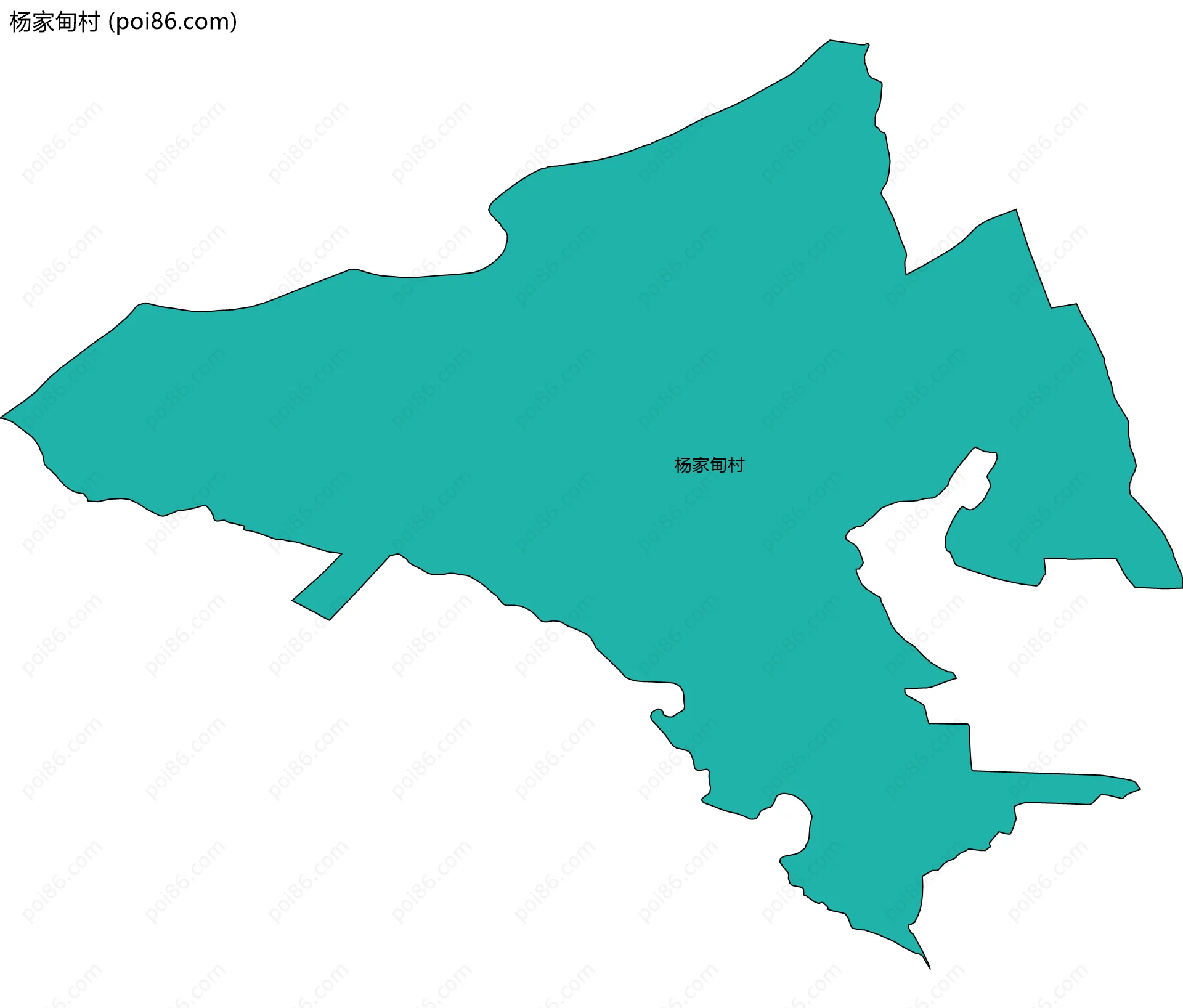 杨家甸村边界地图