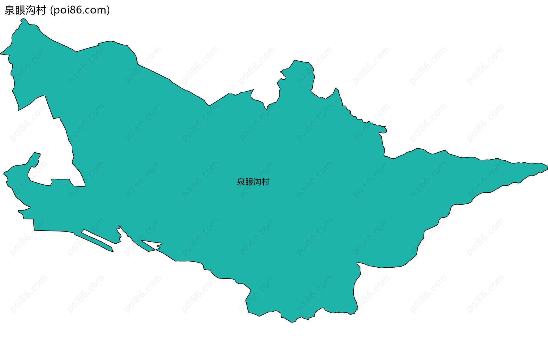 泉眼沟村边界地图