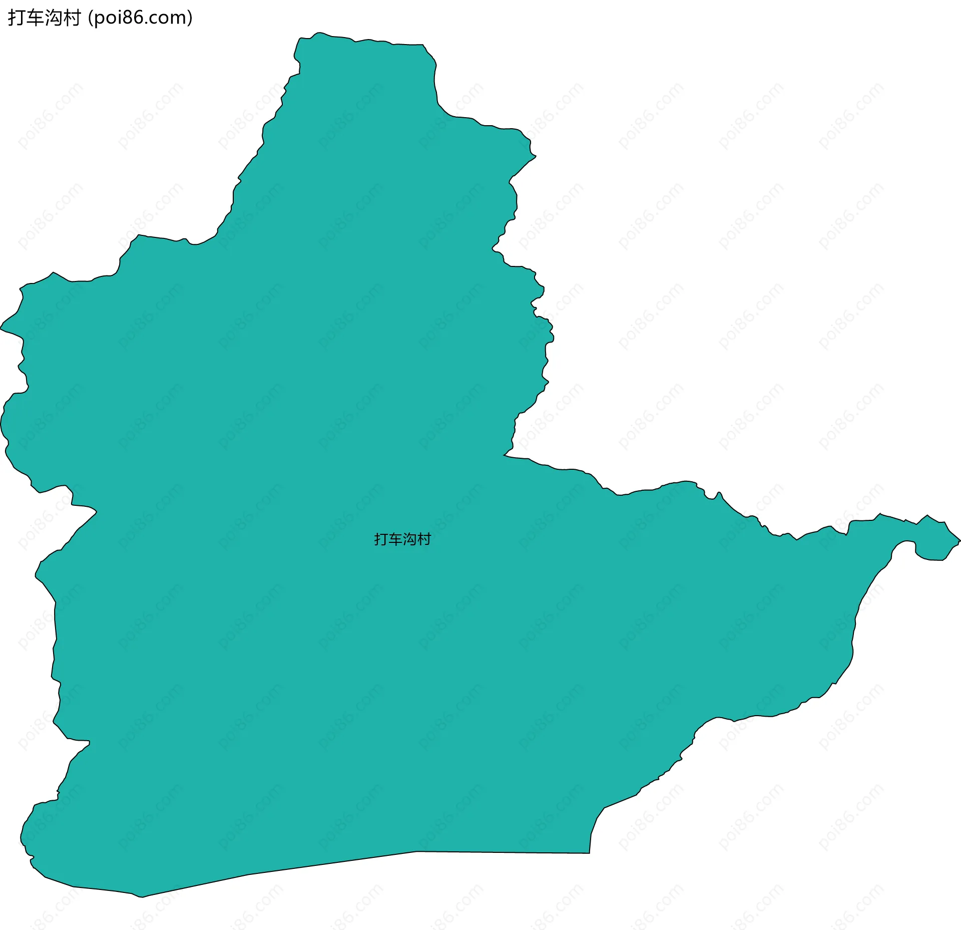 打车沟村边界地图