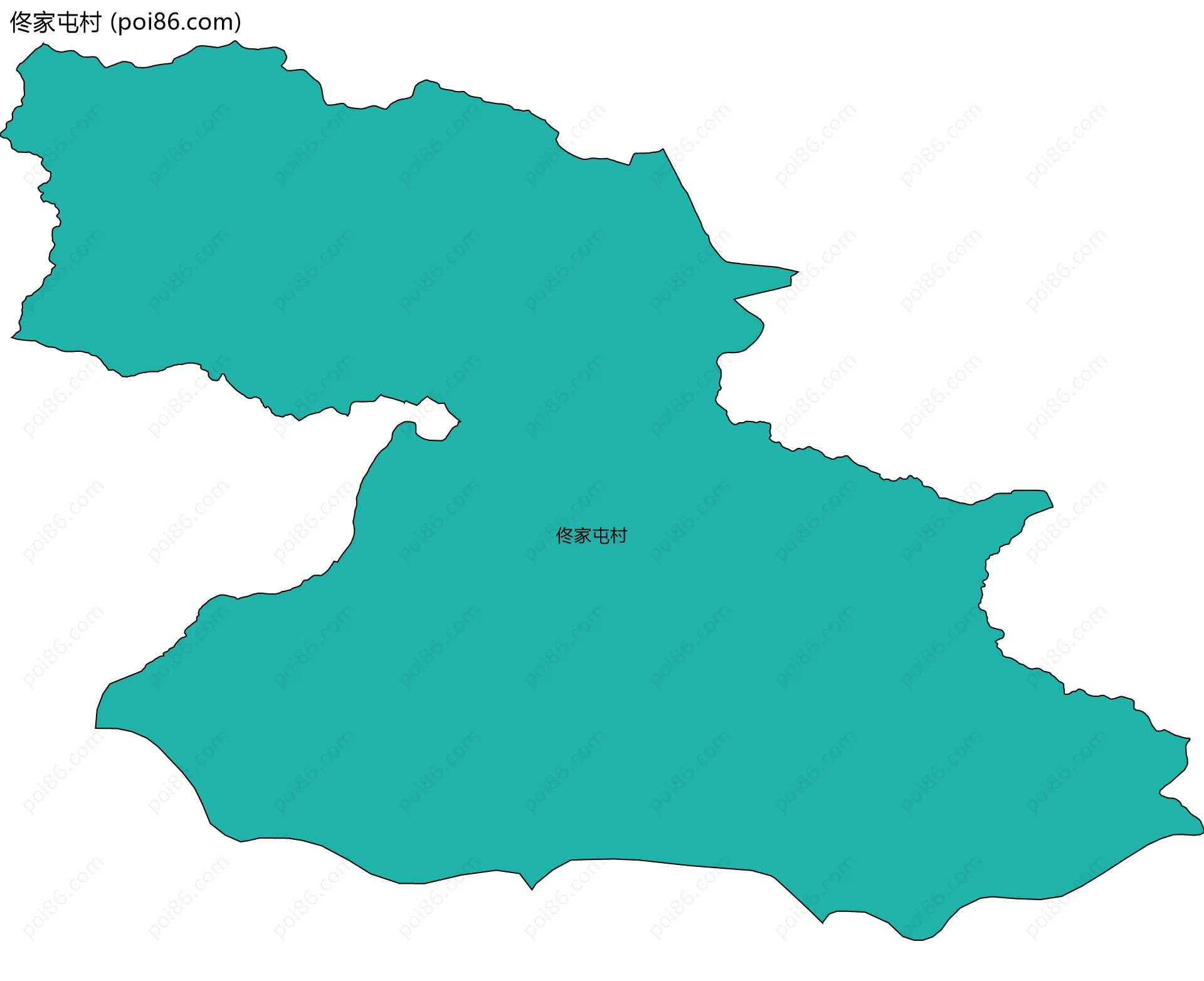 佟家屯村边界地图