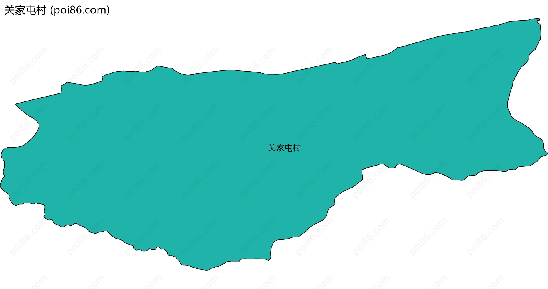 关家屯村边界地图