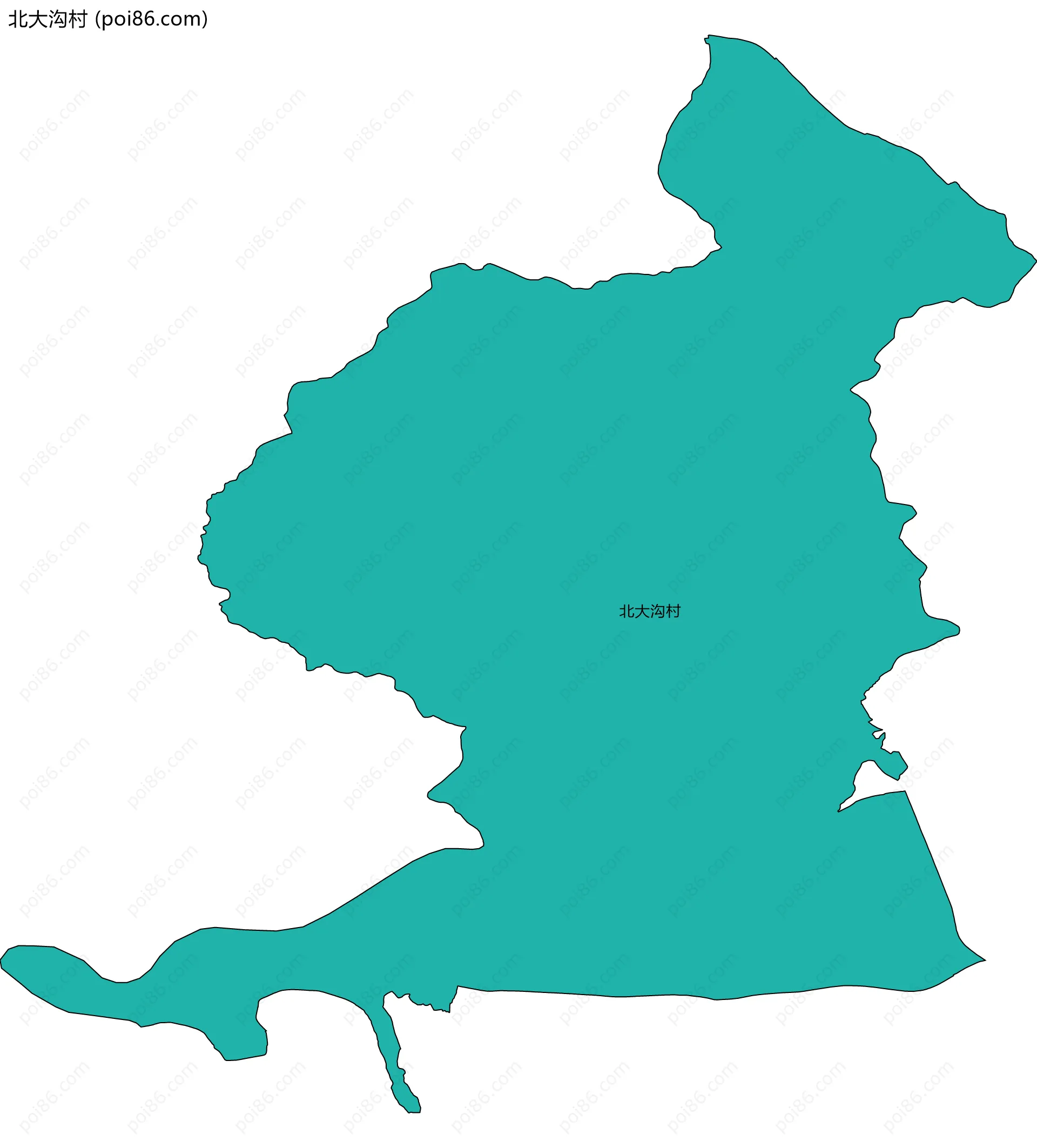 北大沟村边界地图