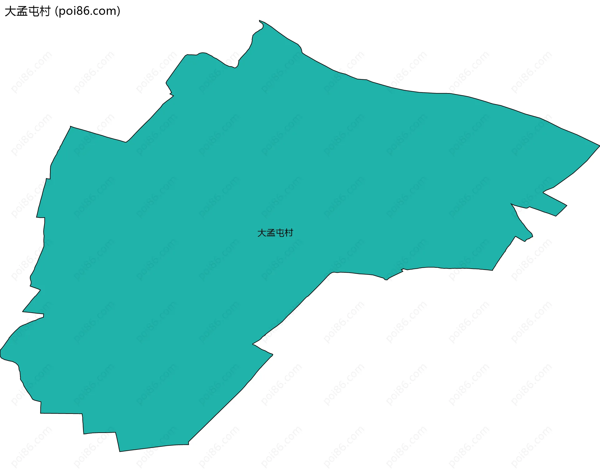 大孟屯村边界地图