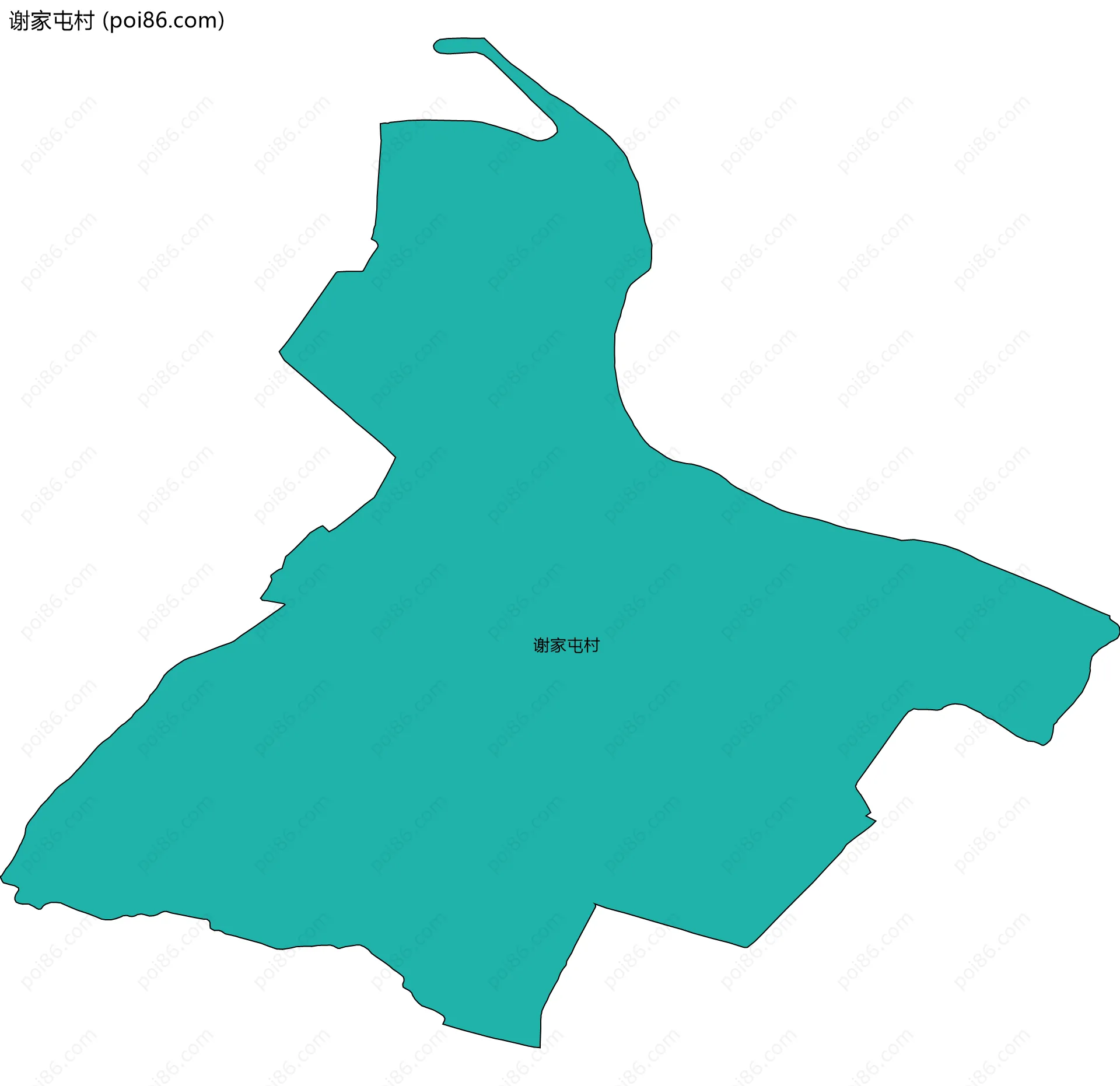 谢家屯村边界地图