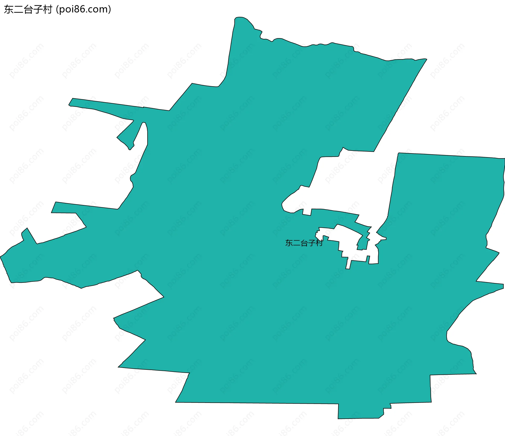 东二台子村边界地图