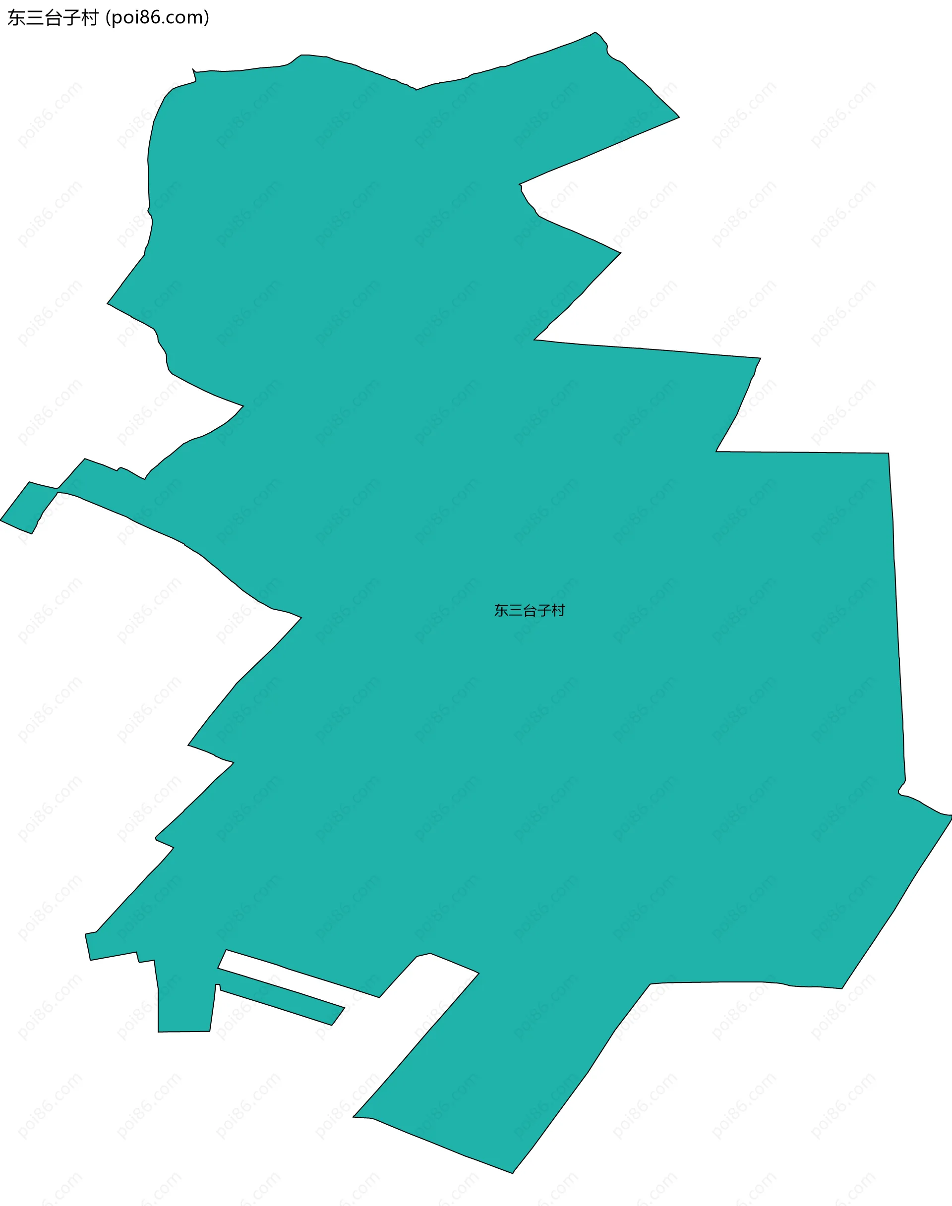 东三台子村边界地图