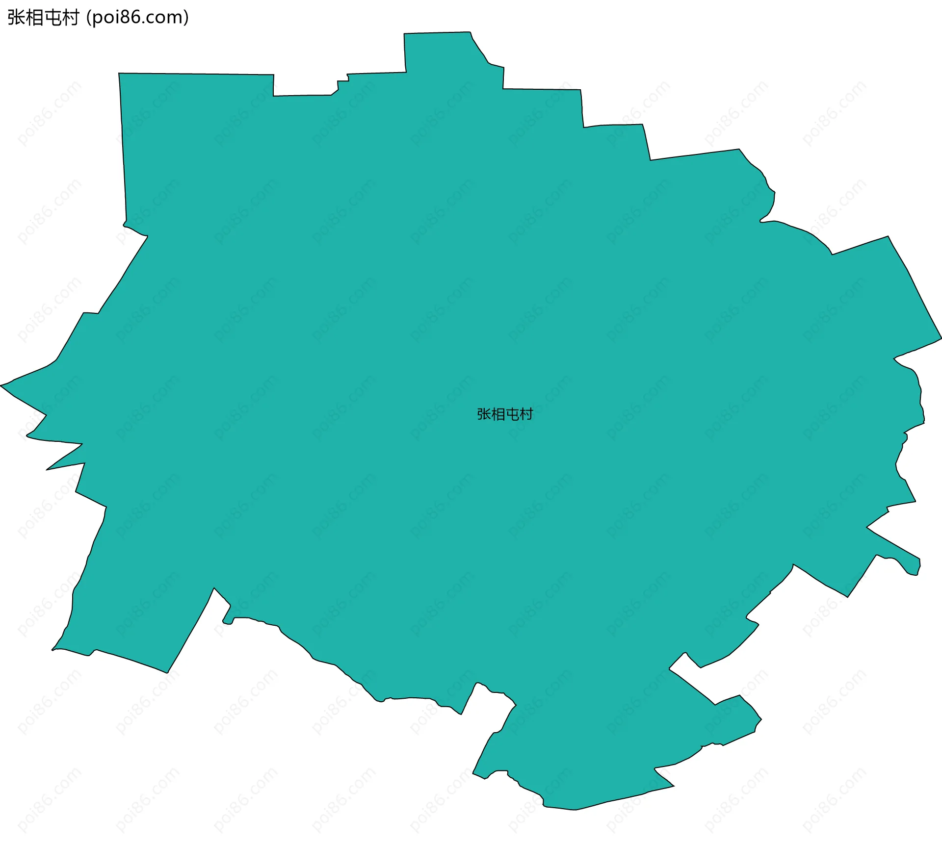 张相屯村边界地图