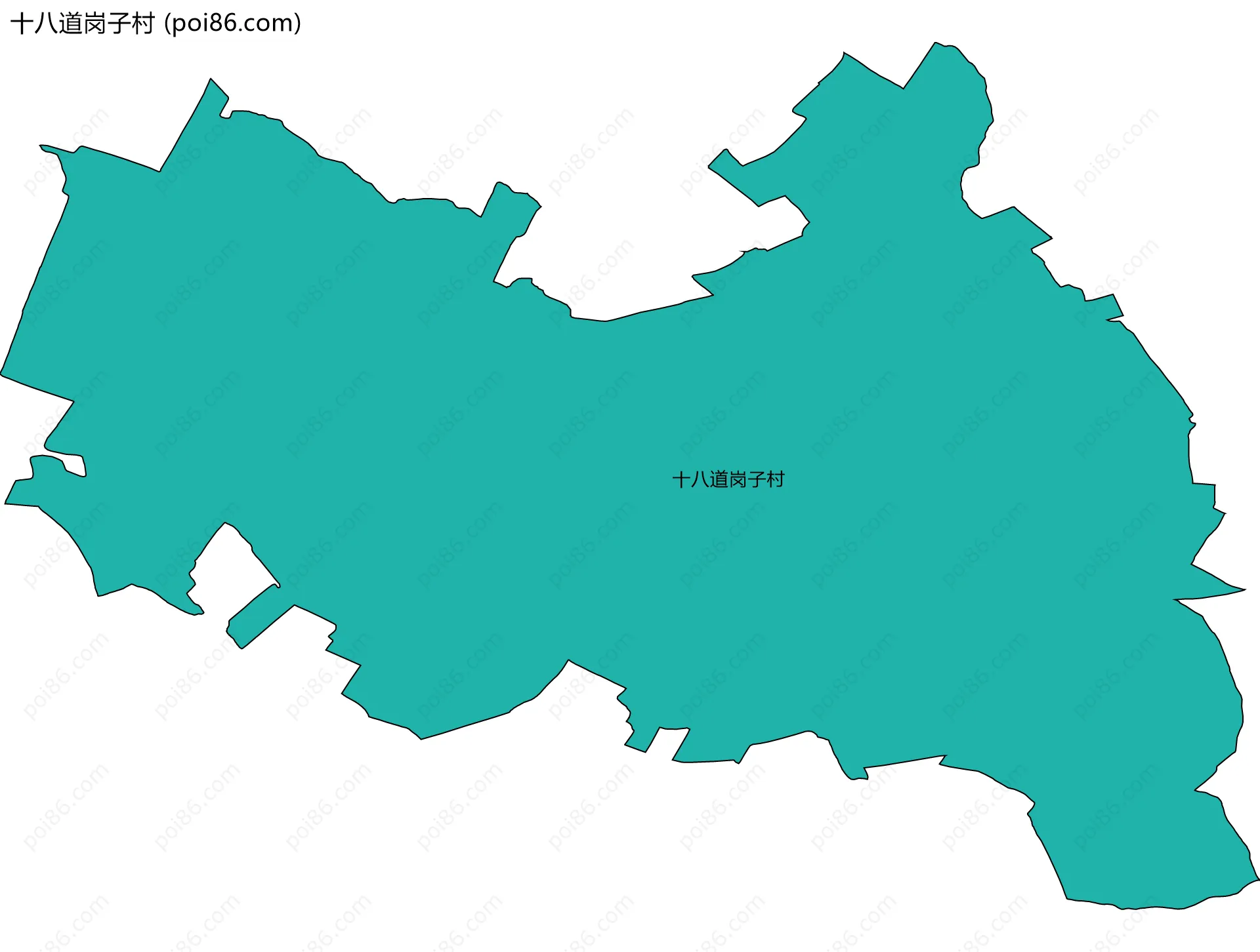 十八道岗子村边界地图