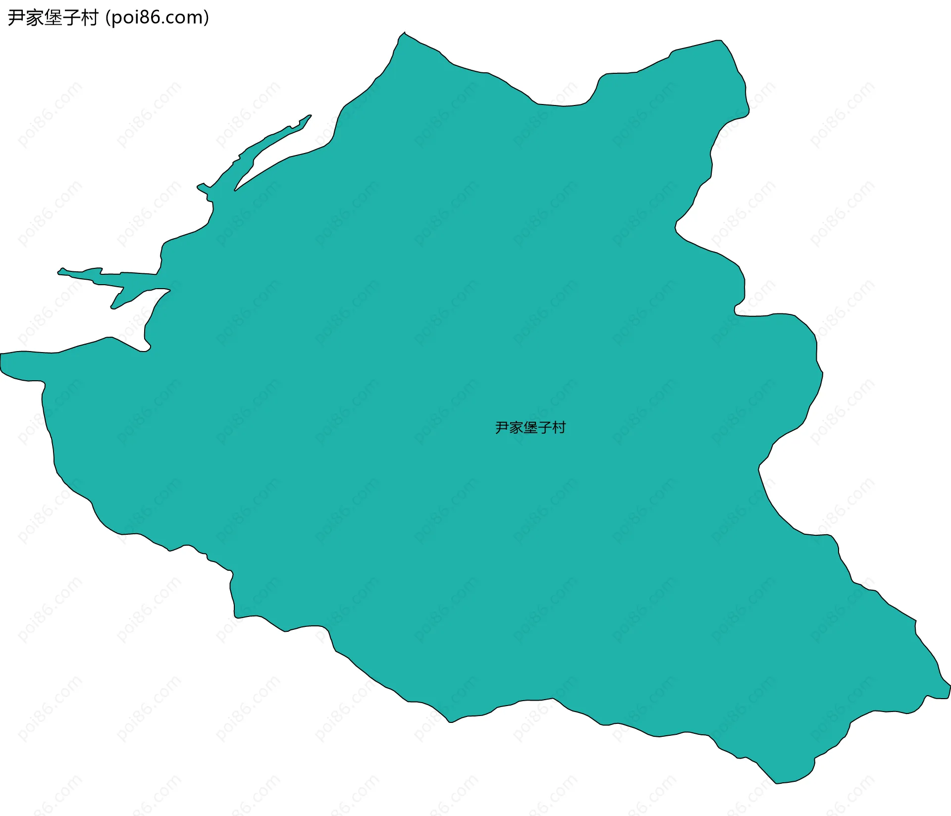 尹家堡子村边界地图