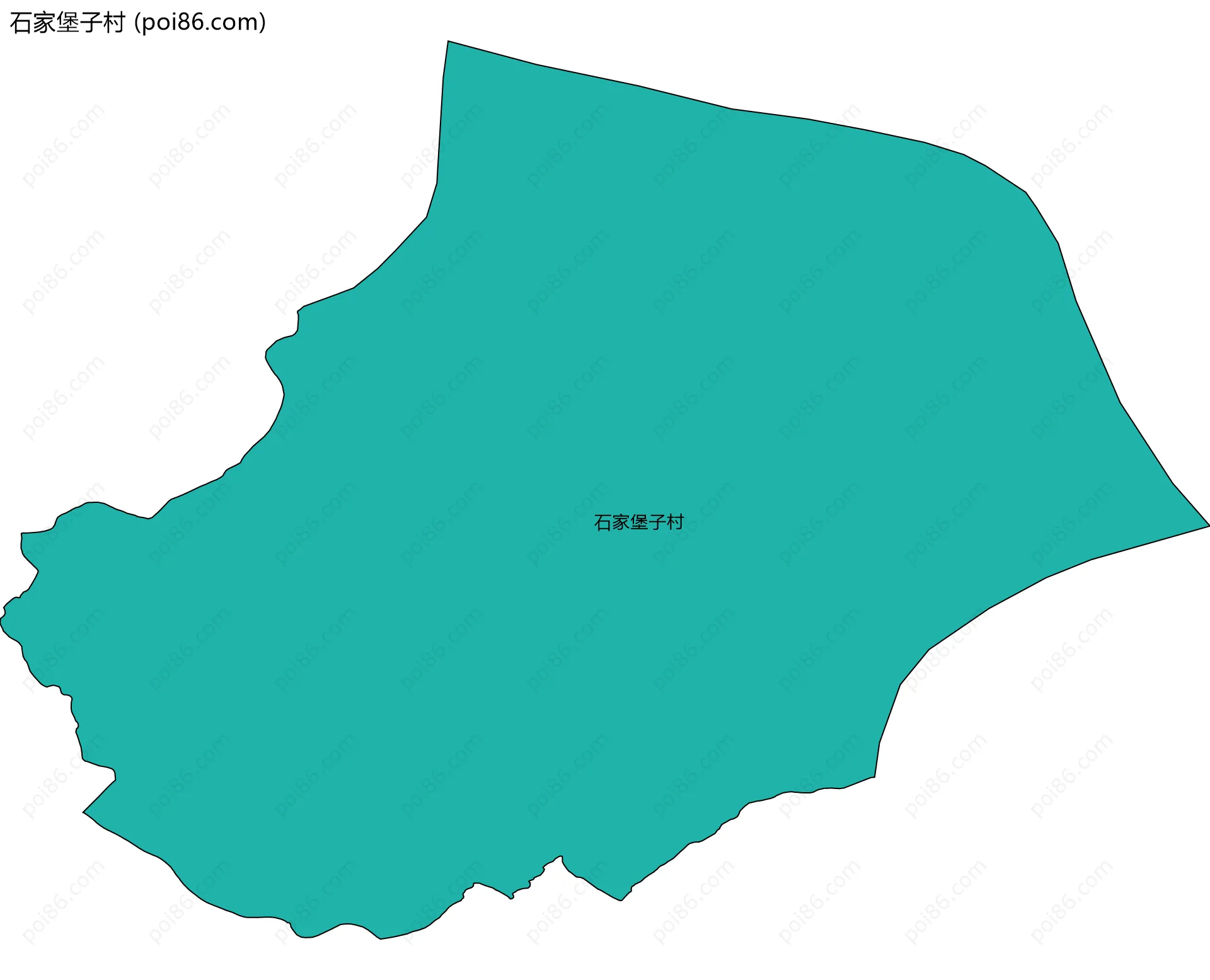 石家堡子村边界地图