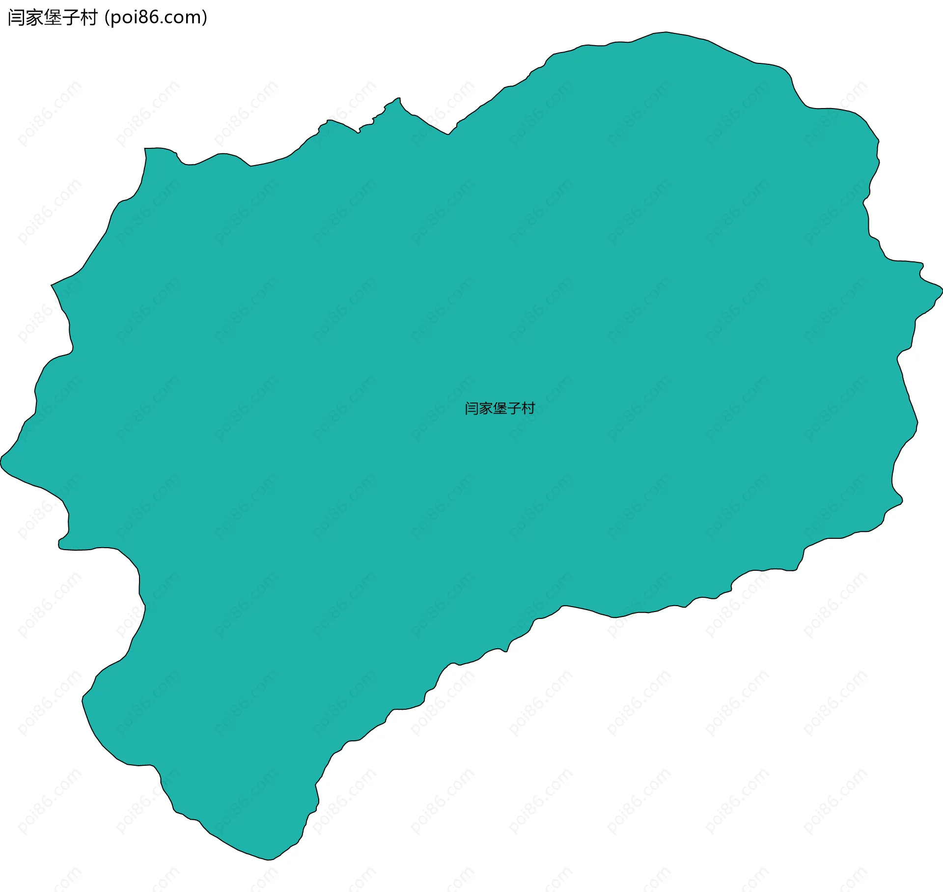 闫家堡子村边界地图