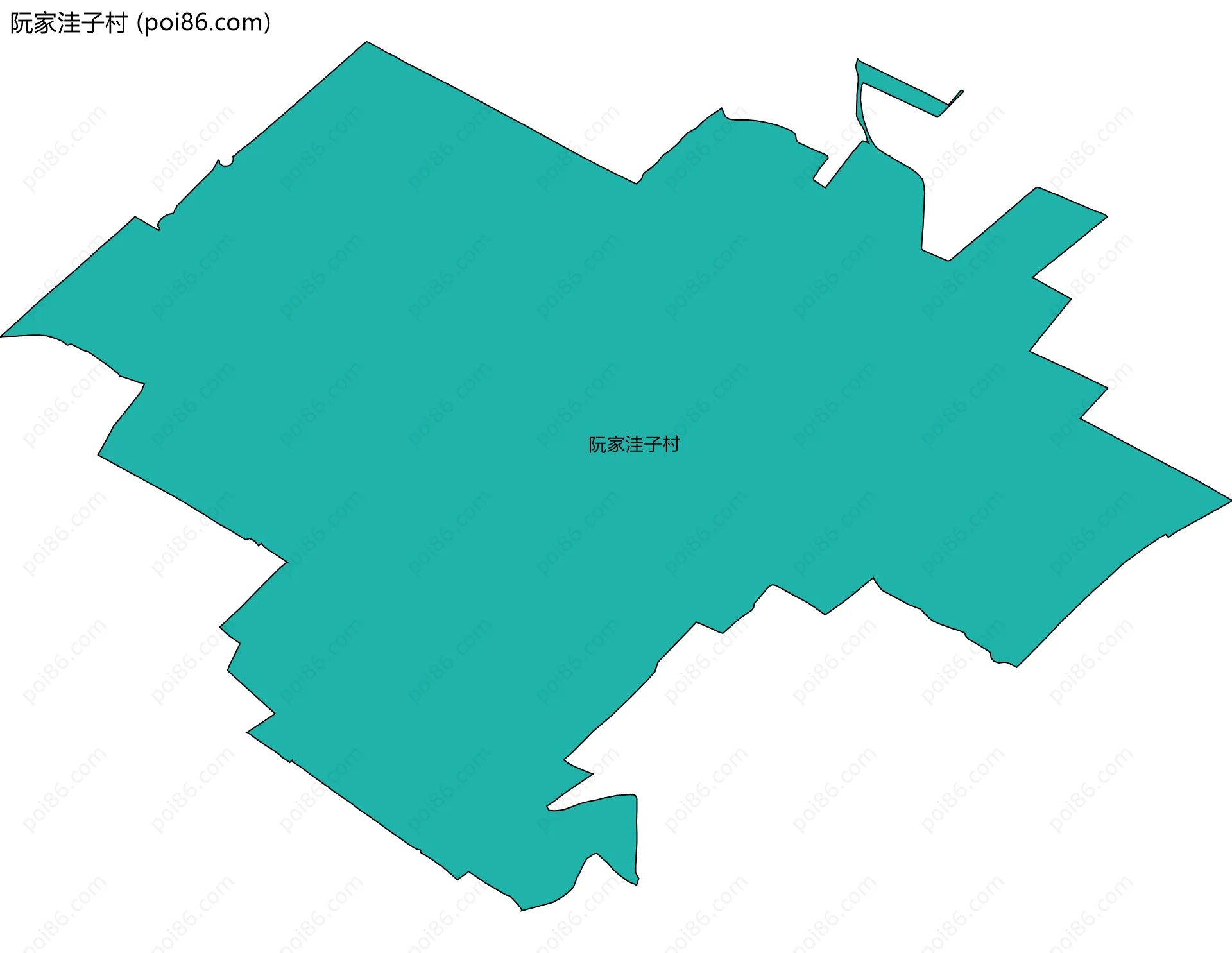 阮家洼子村边界地图