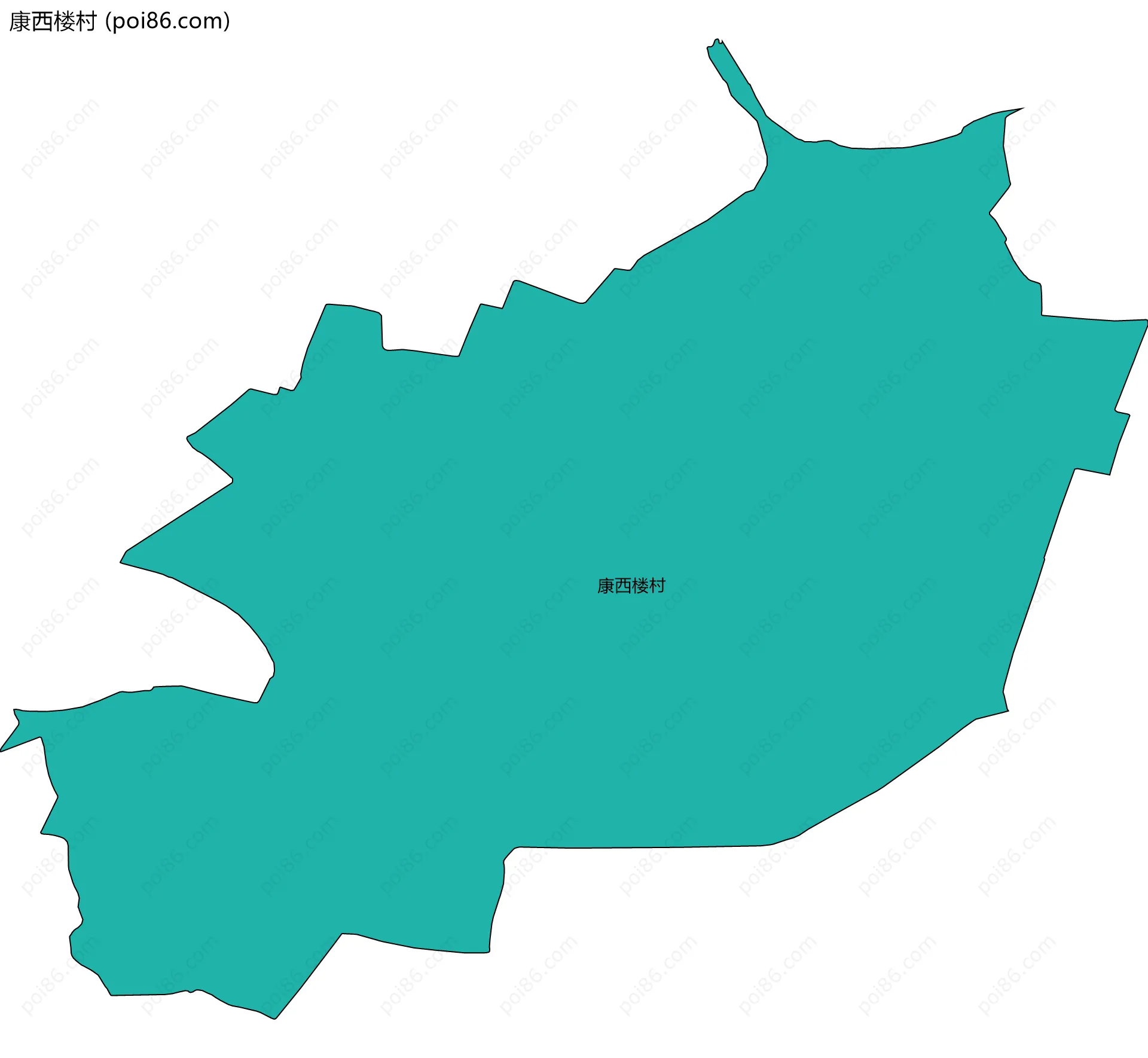 康西楼村边界地图
