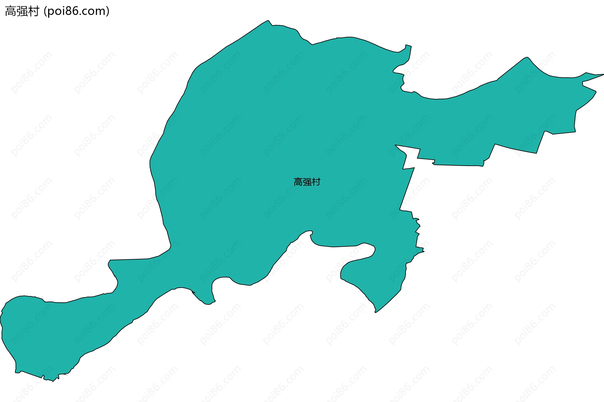 高强村边界地图