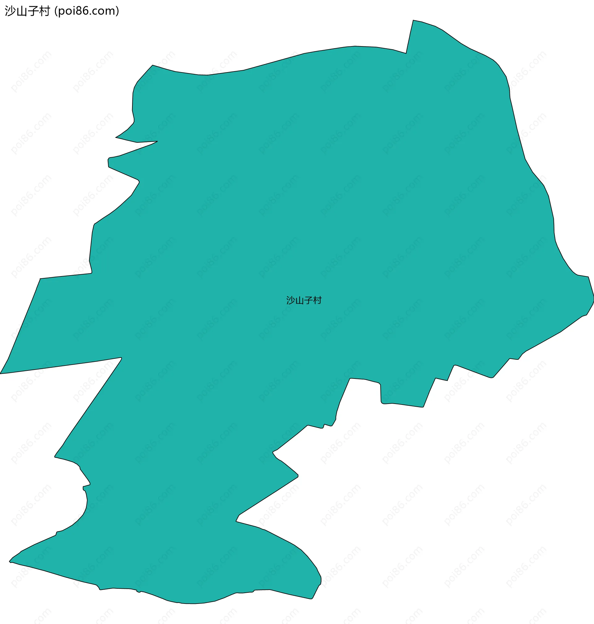 沙山子村边界地图