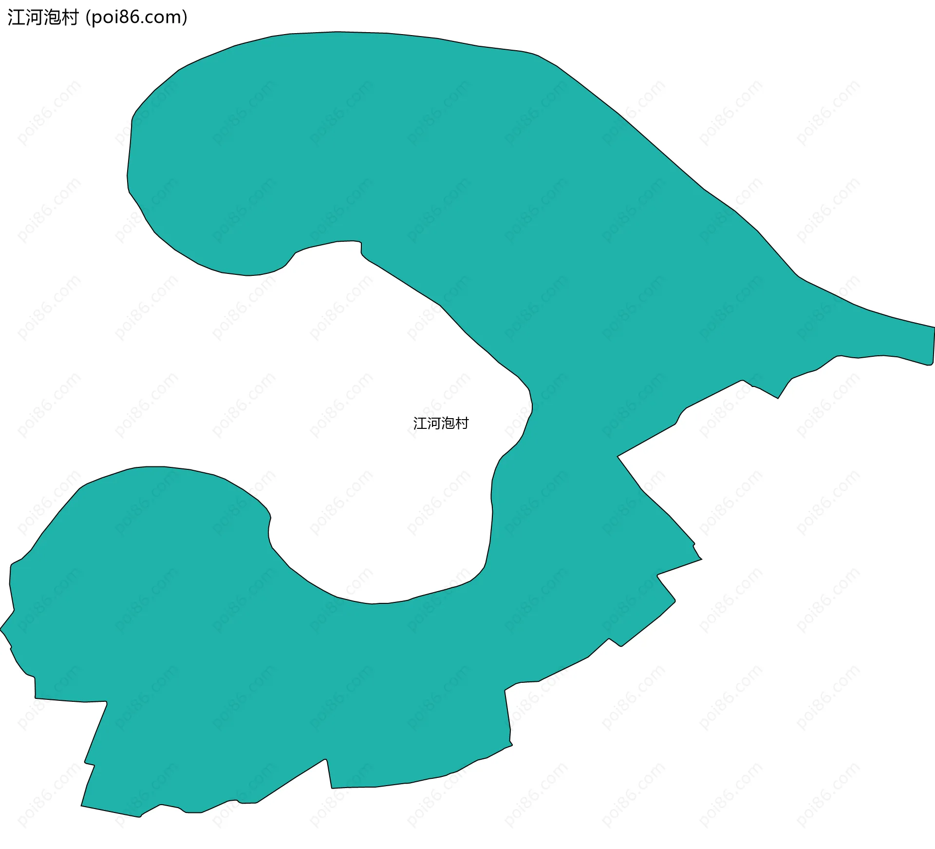 江河泡村边界地图