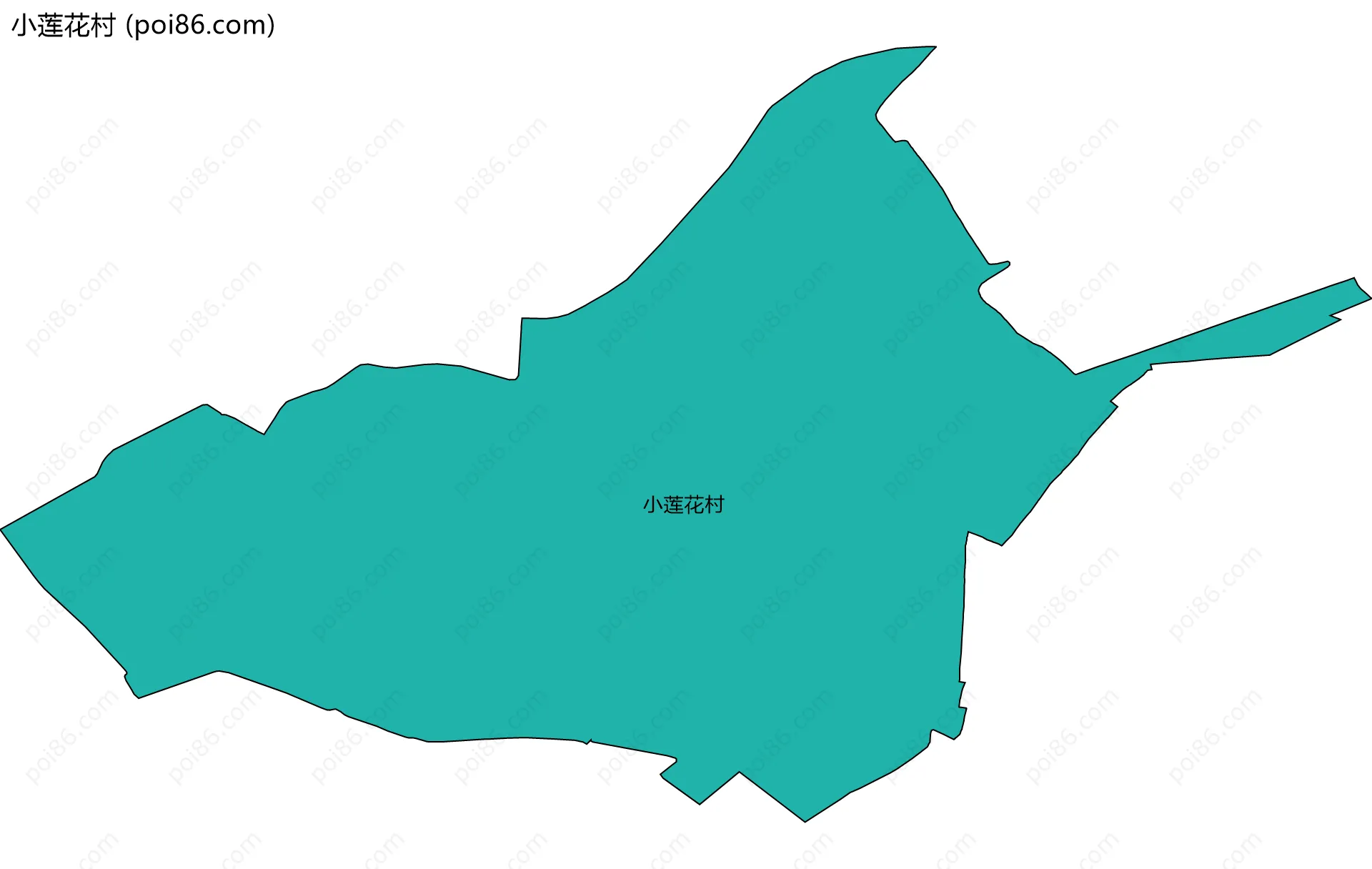 小莲花村边界地图