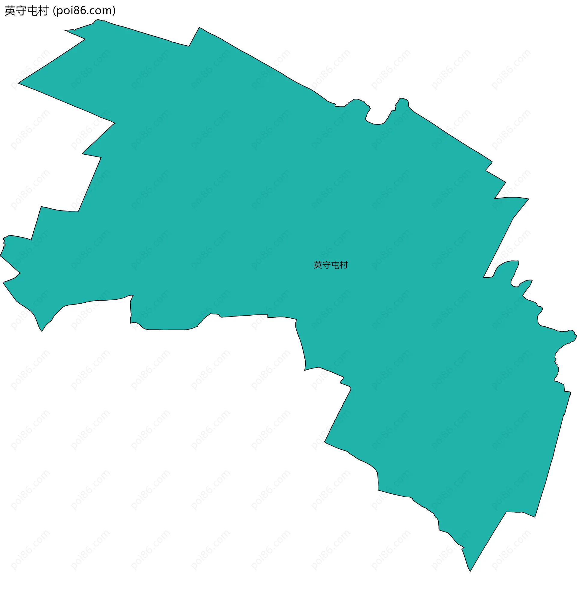 英守屯村边界地图