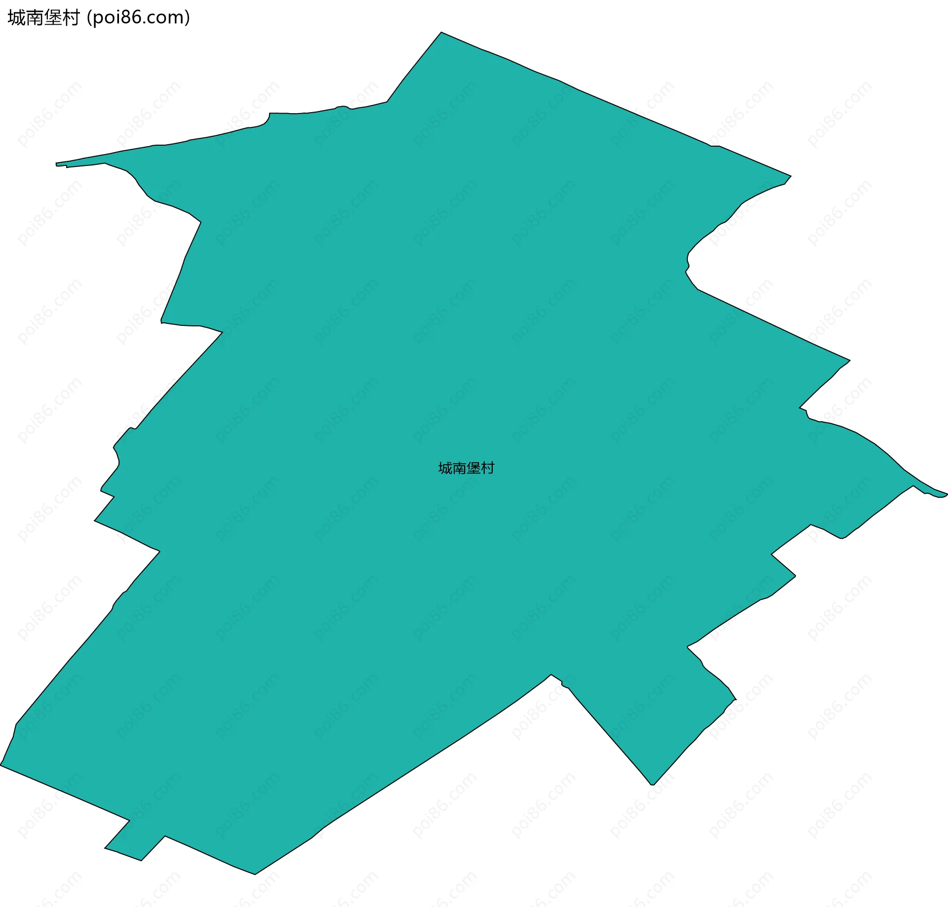 城南堡村边界地图