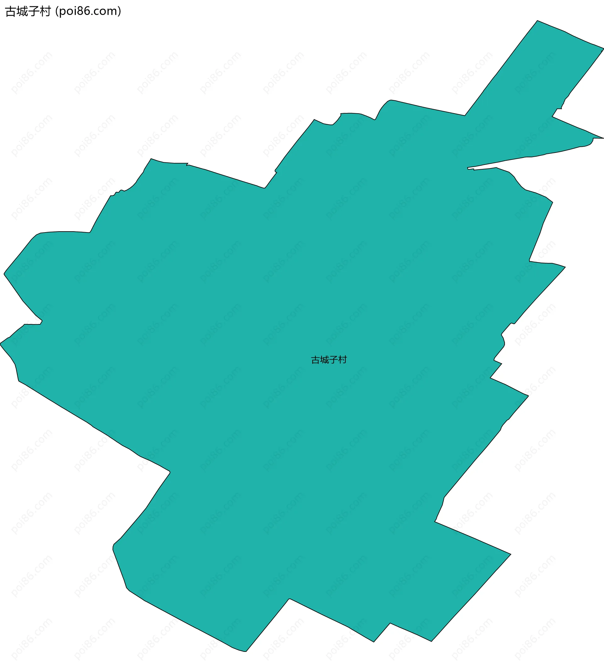 古城子村边界地图