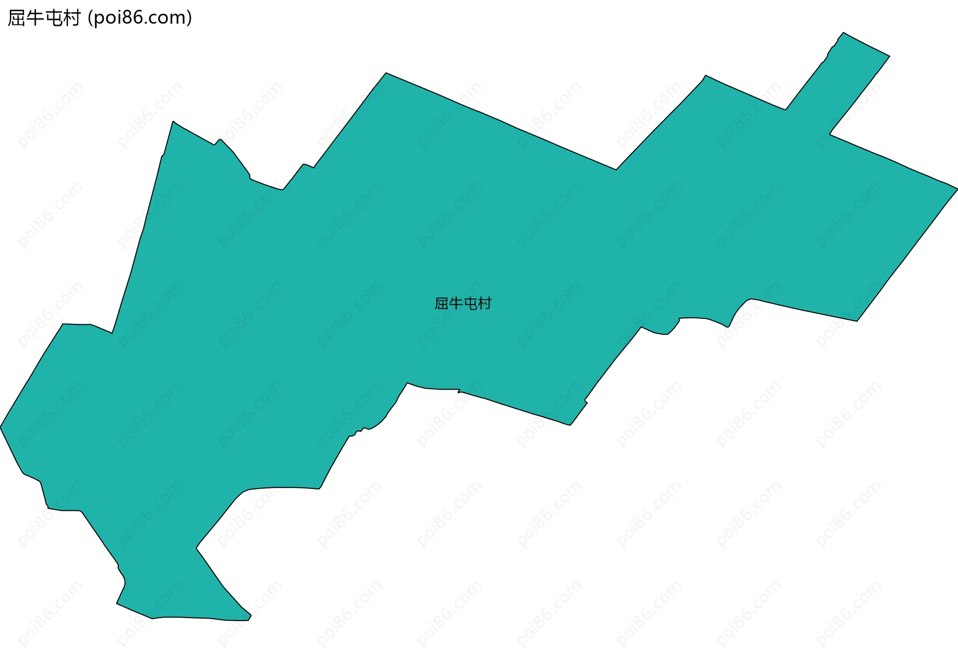 屈牛屯村边界地图