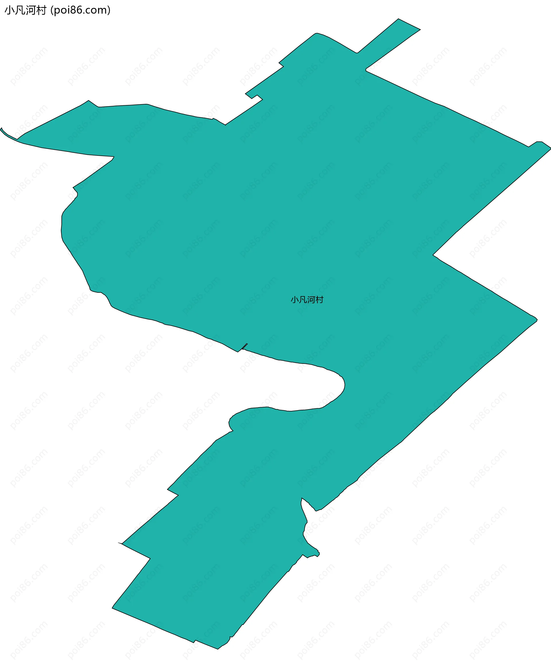 小凡河村边界地图