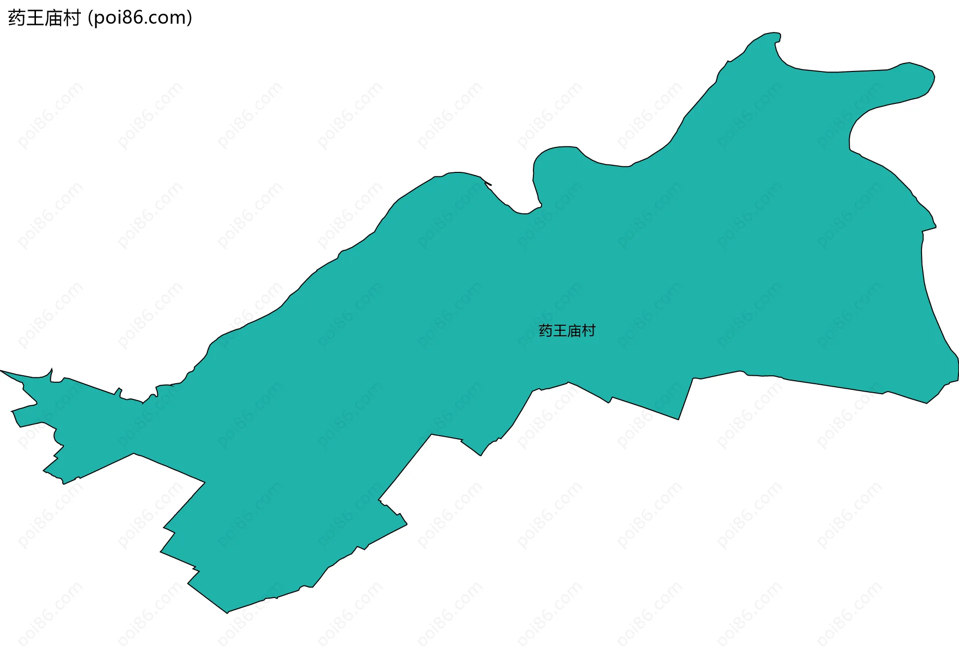 药王庙村边界地图