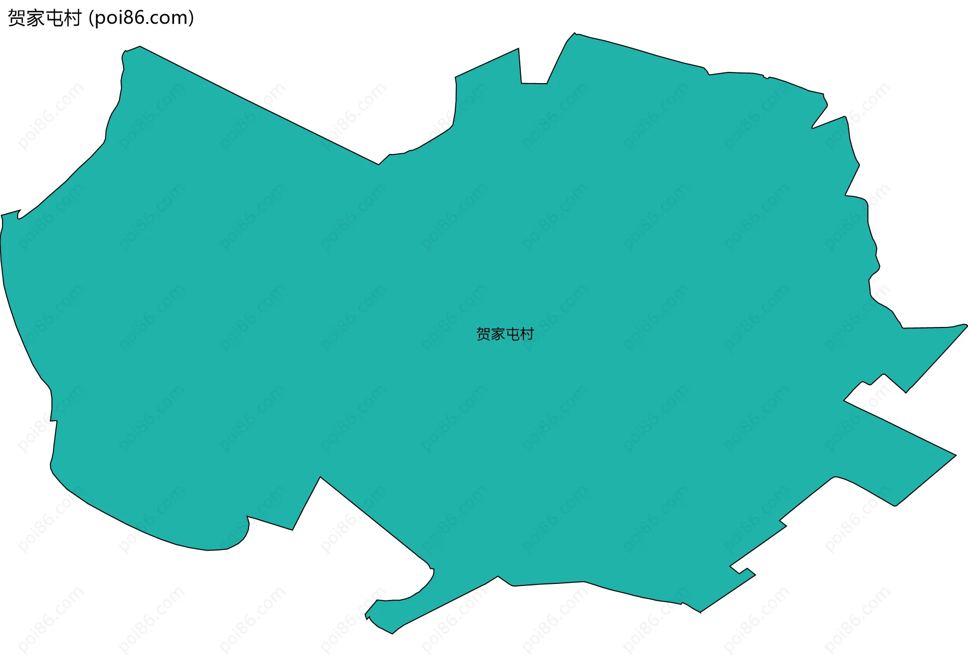 贺家屯村边界地图