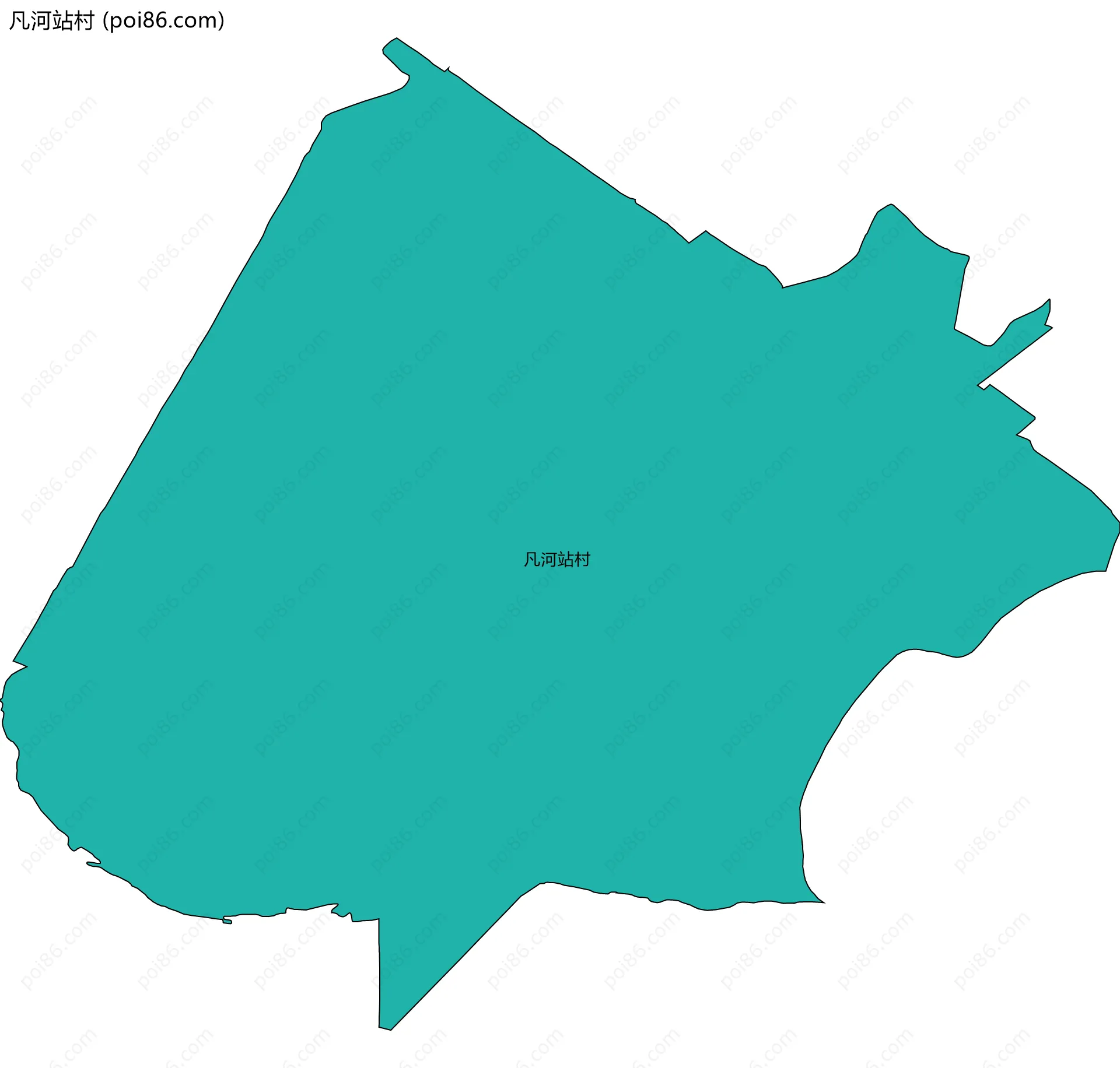 凡河站村边界地图