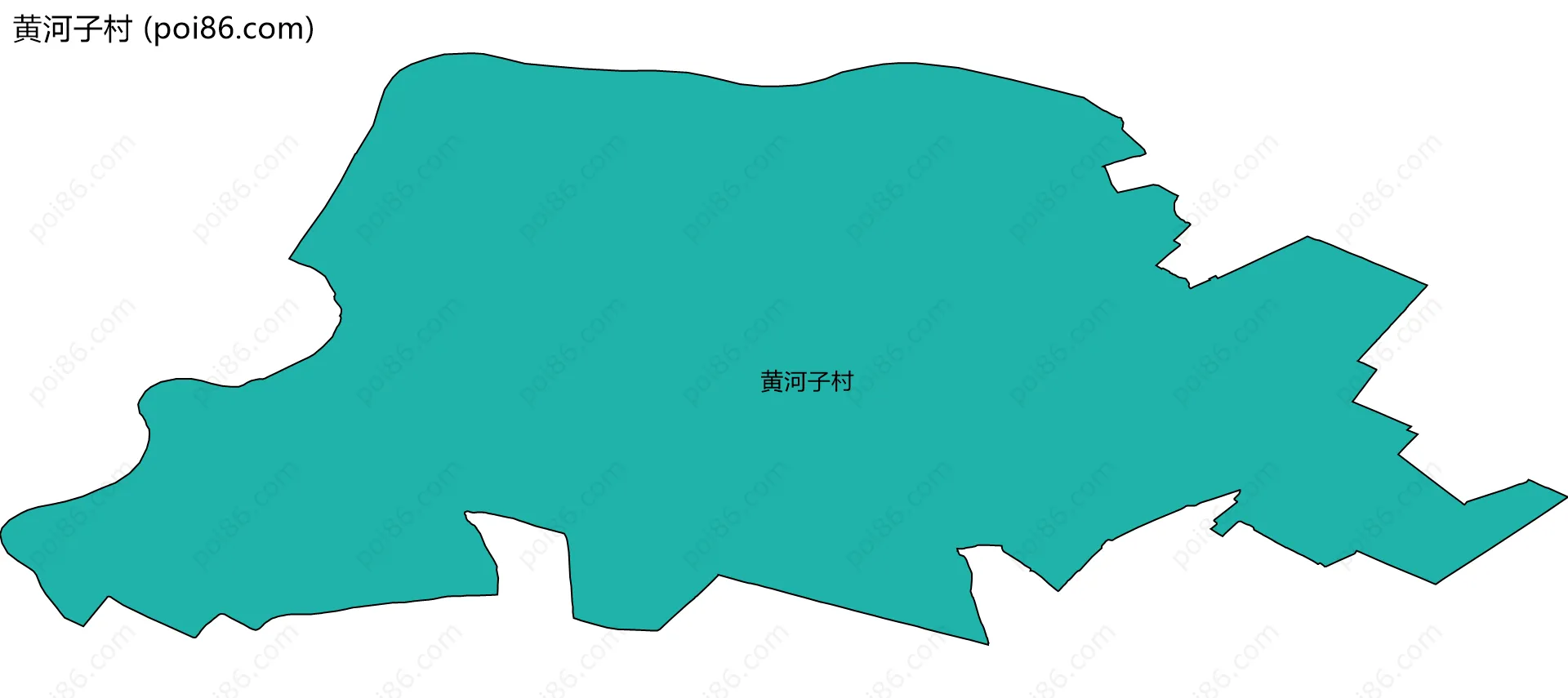 黄河子村边界地图