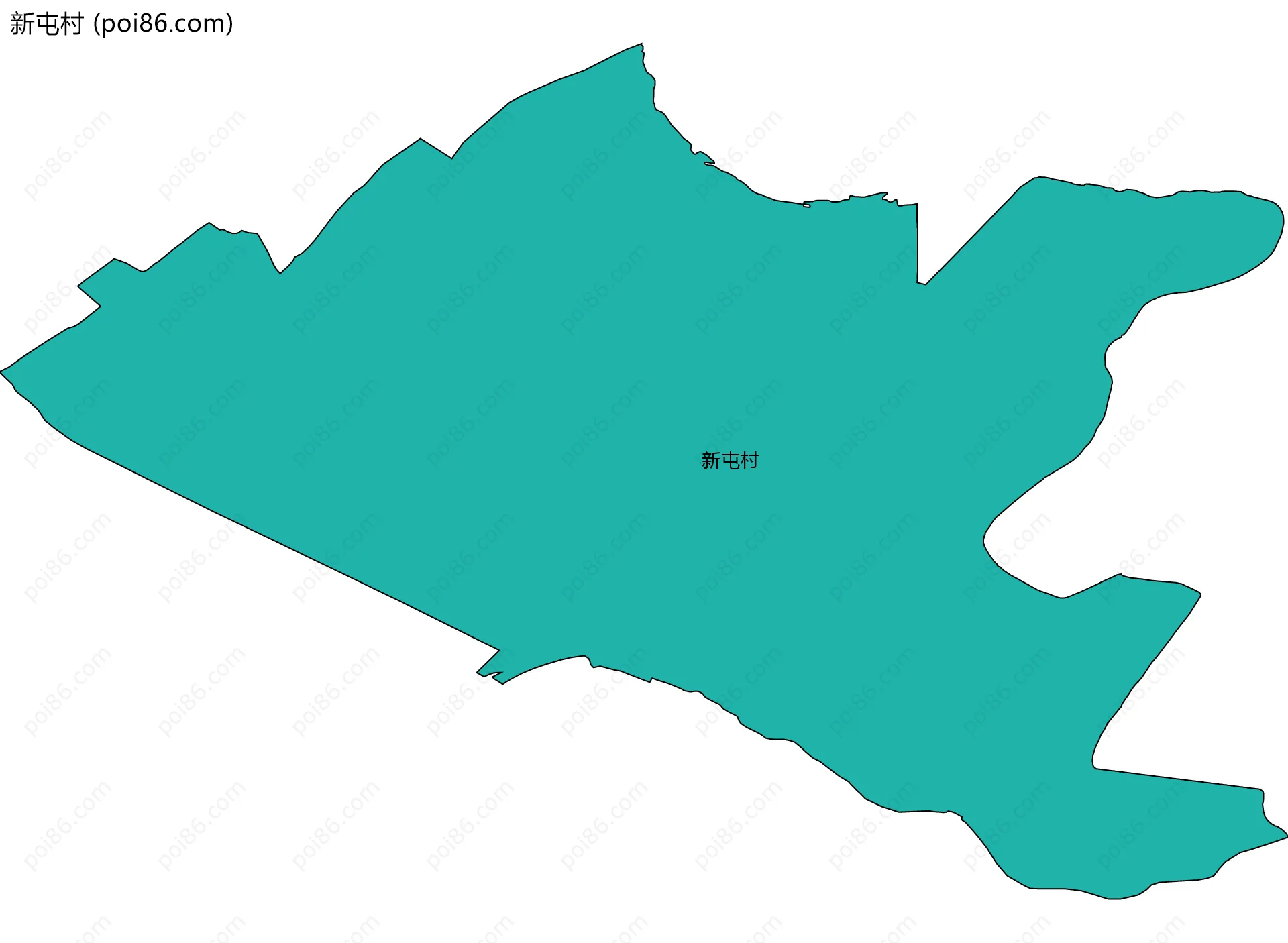 新屯村边界地图