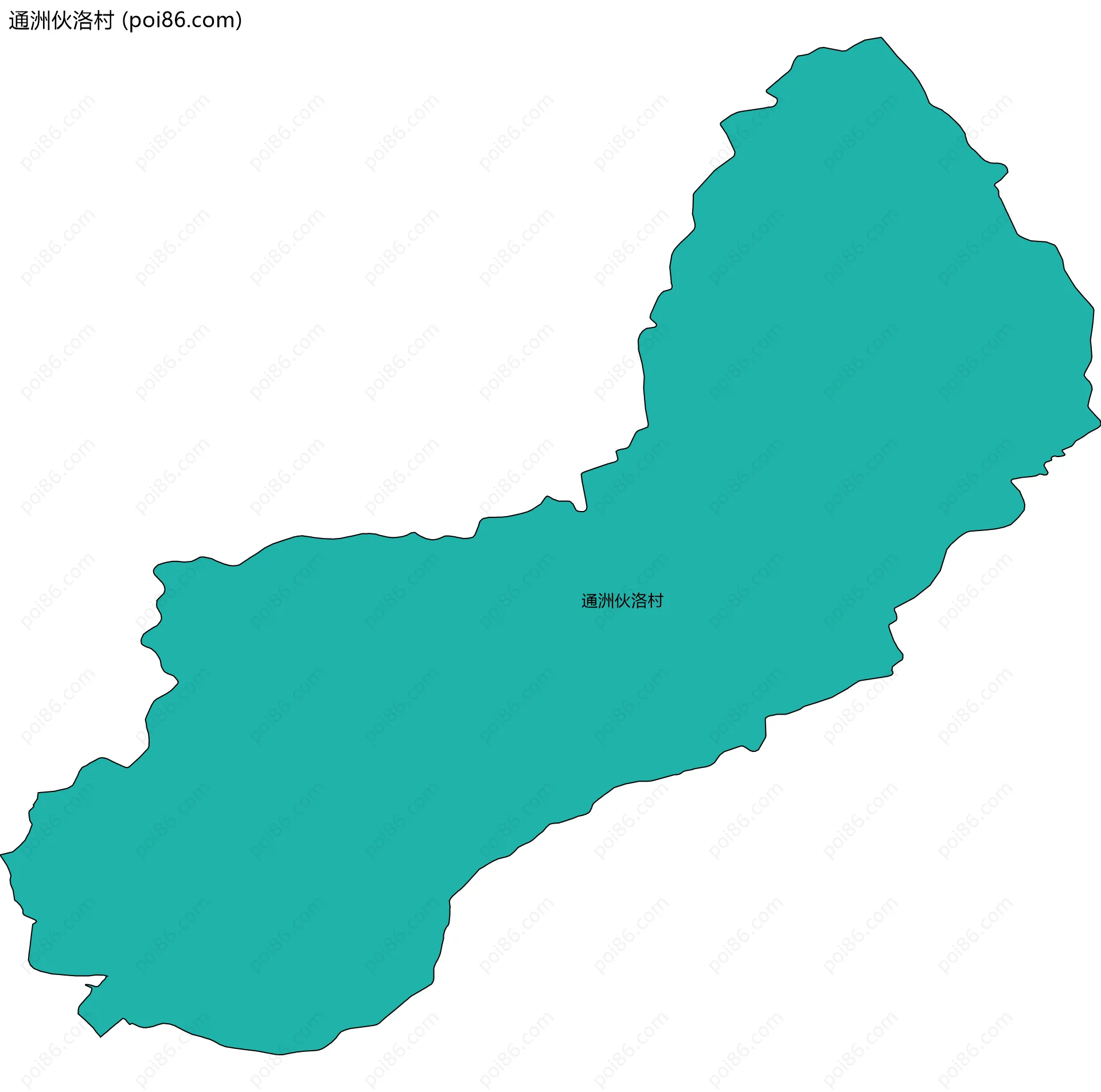 通洲伙洛村边界地图
