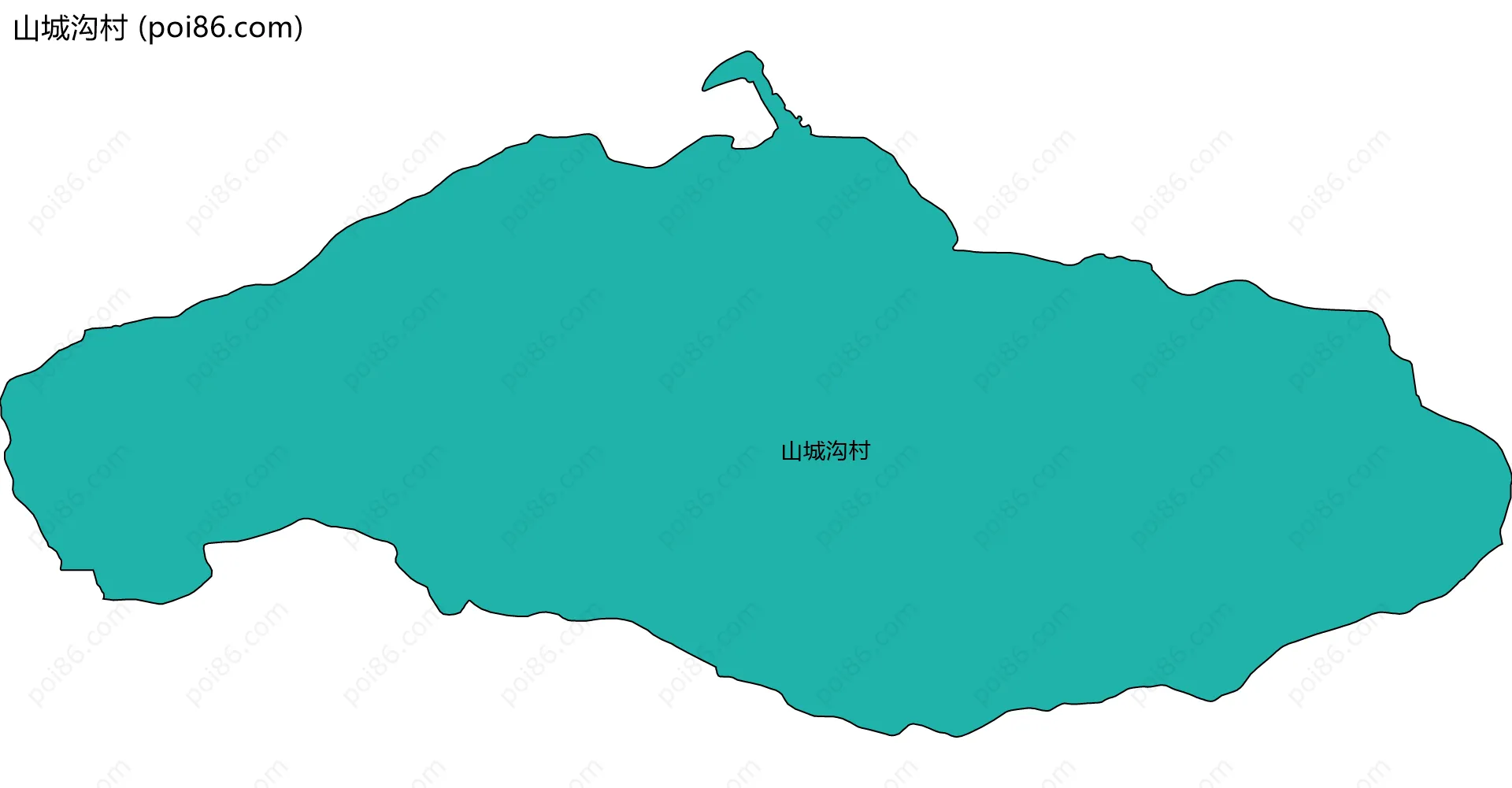 山城沟村边界地图