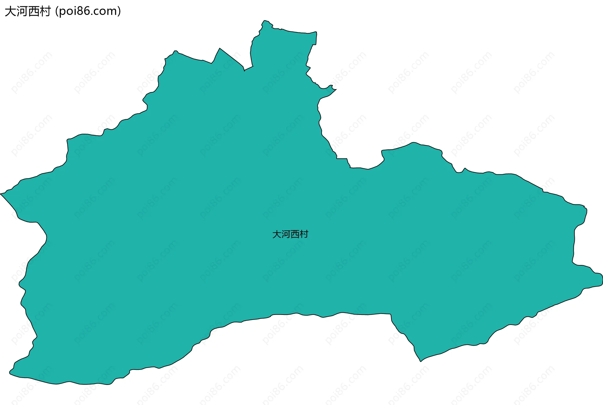 大河西村边界地图