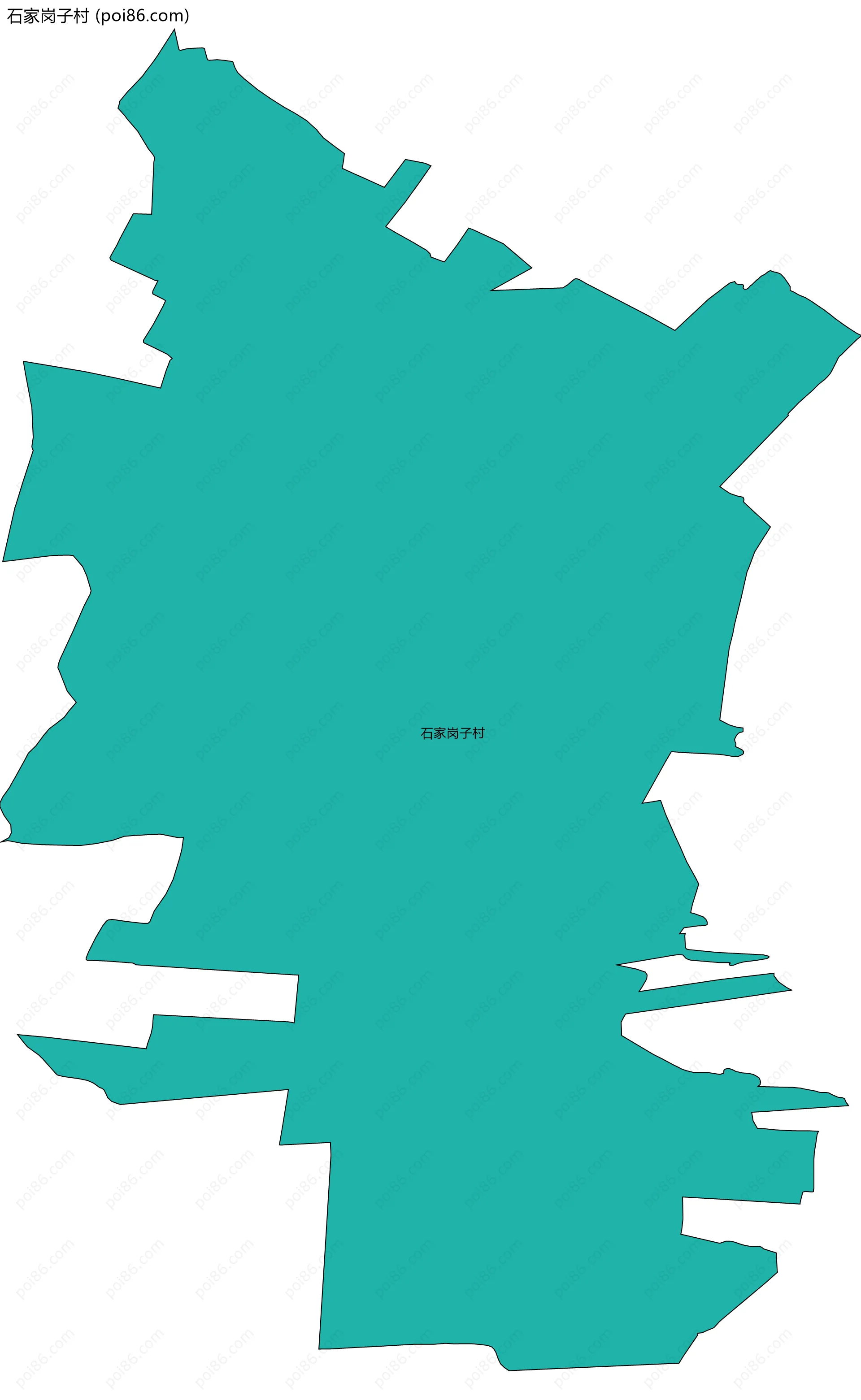 石家岗子村边界地图