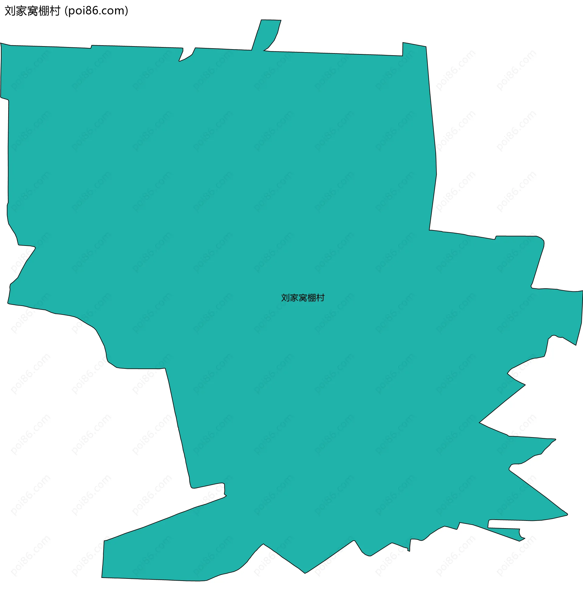 刘家窝棚村边界地图