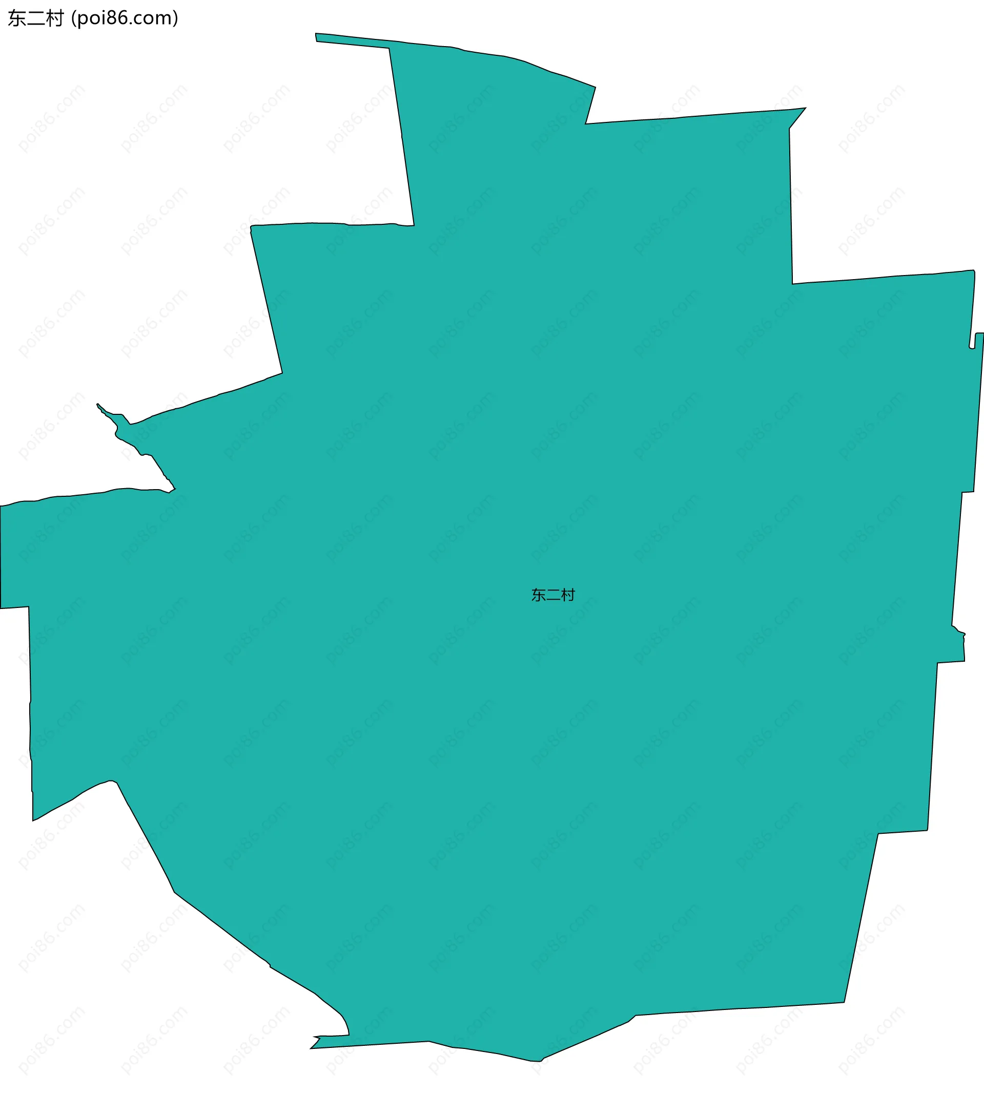 东二村边界地图