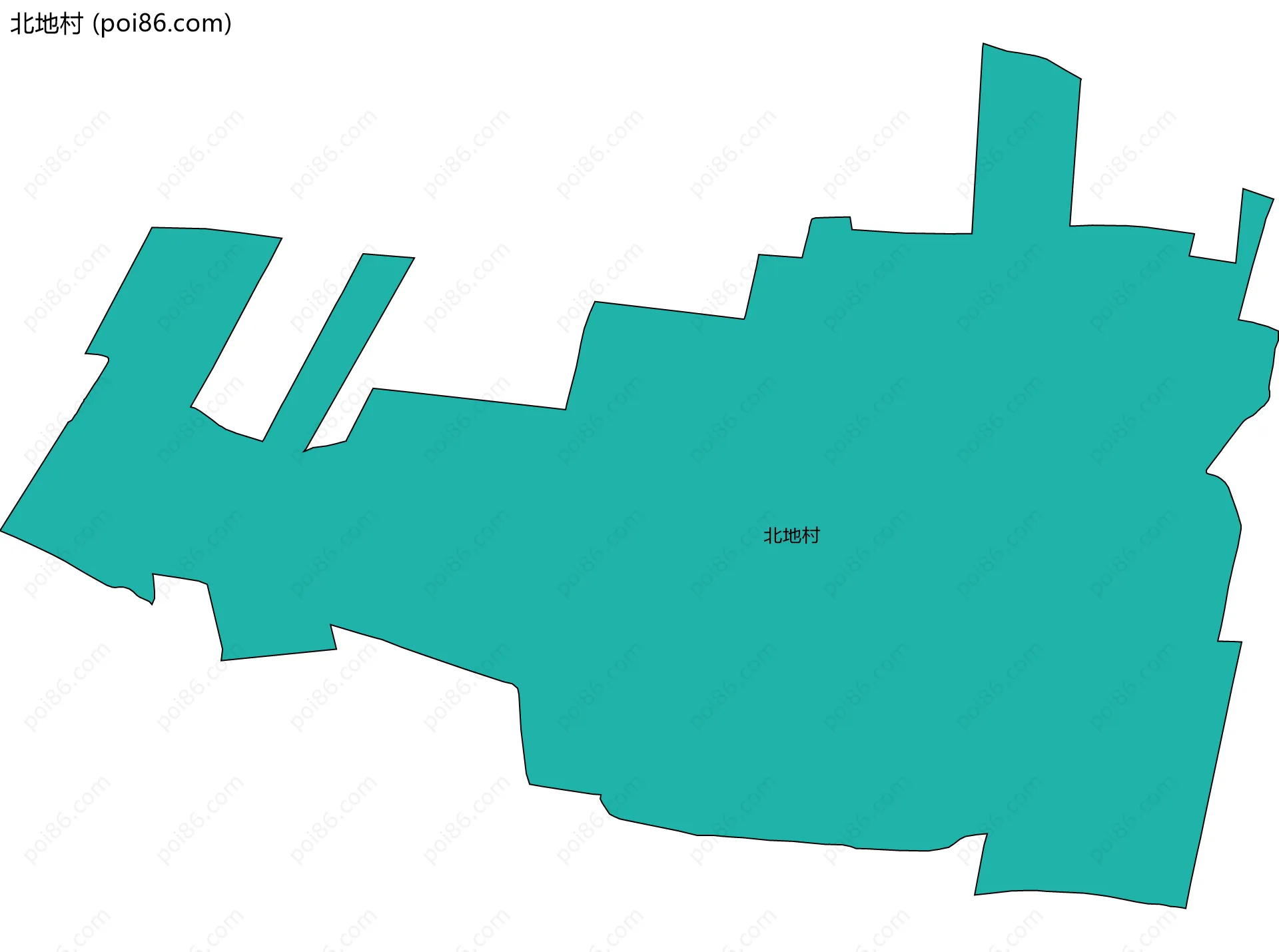 北地村边界地图