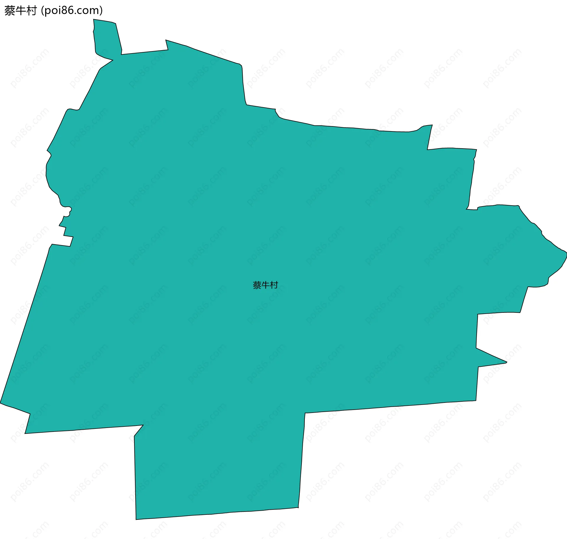 蔡牛村边界地图